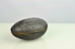 Caja de latón con tapa de piel de zapa de Ginger Brown