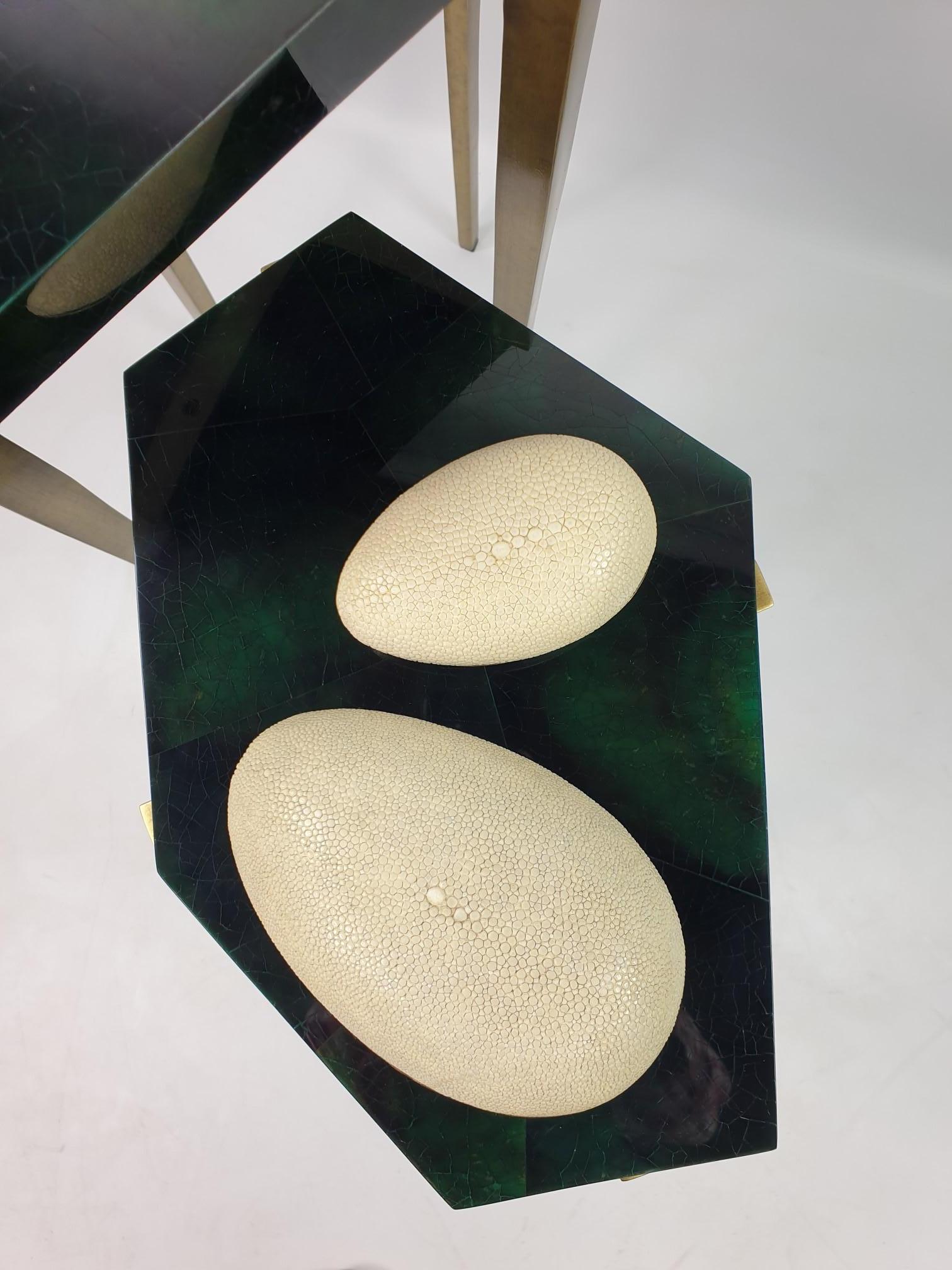Brass Box with Shagreen Lid by Ginger Brown 2