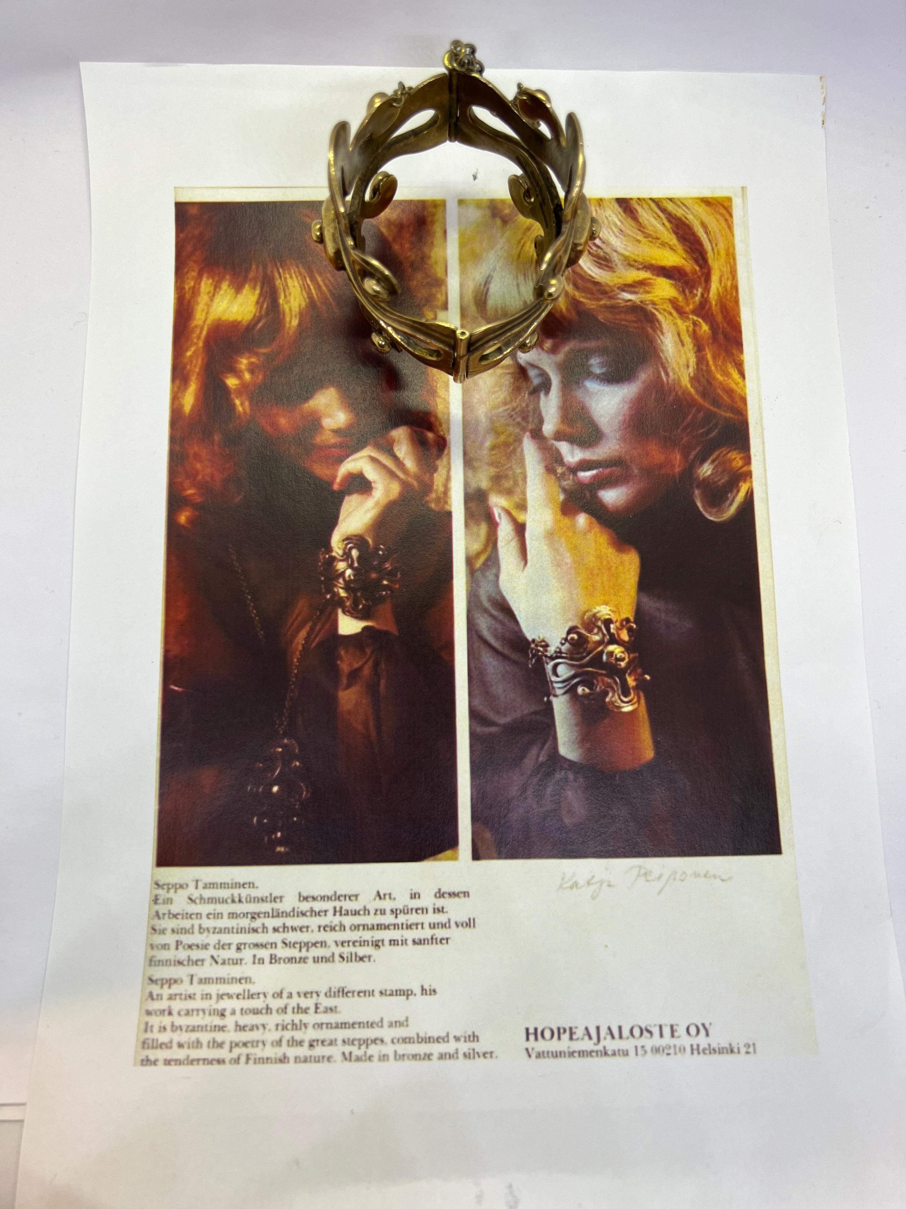 Brass Bracelet 1960-1970 Finland Seppo Tamminen  For Sale 7