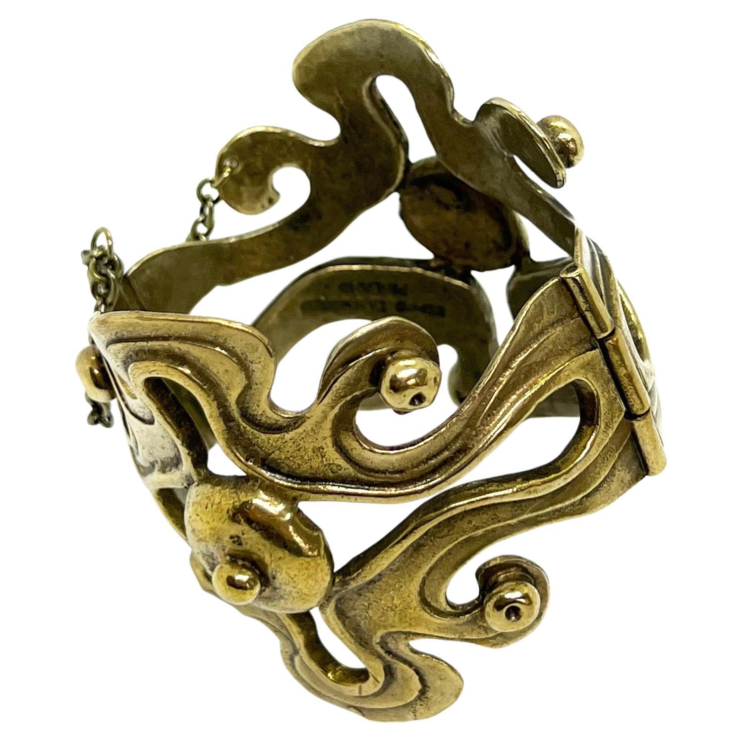 Brass Bracelet 1960-1970 Finland Seppo Tamminen  For Sale