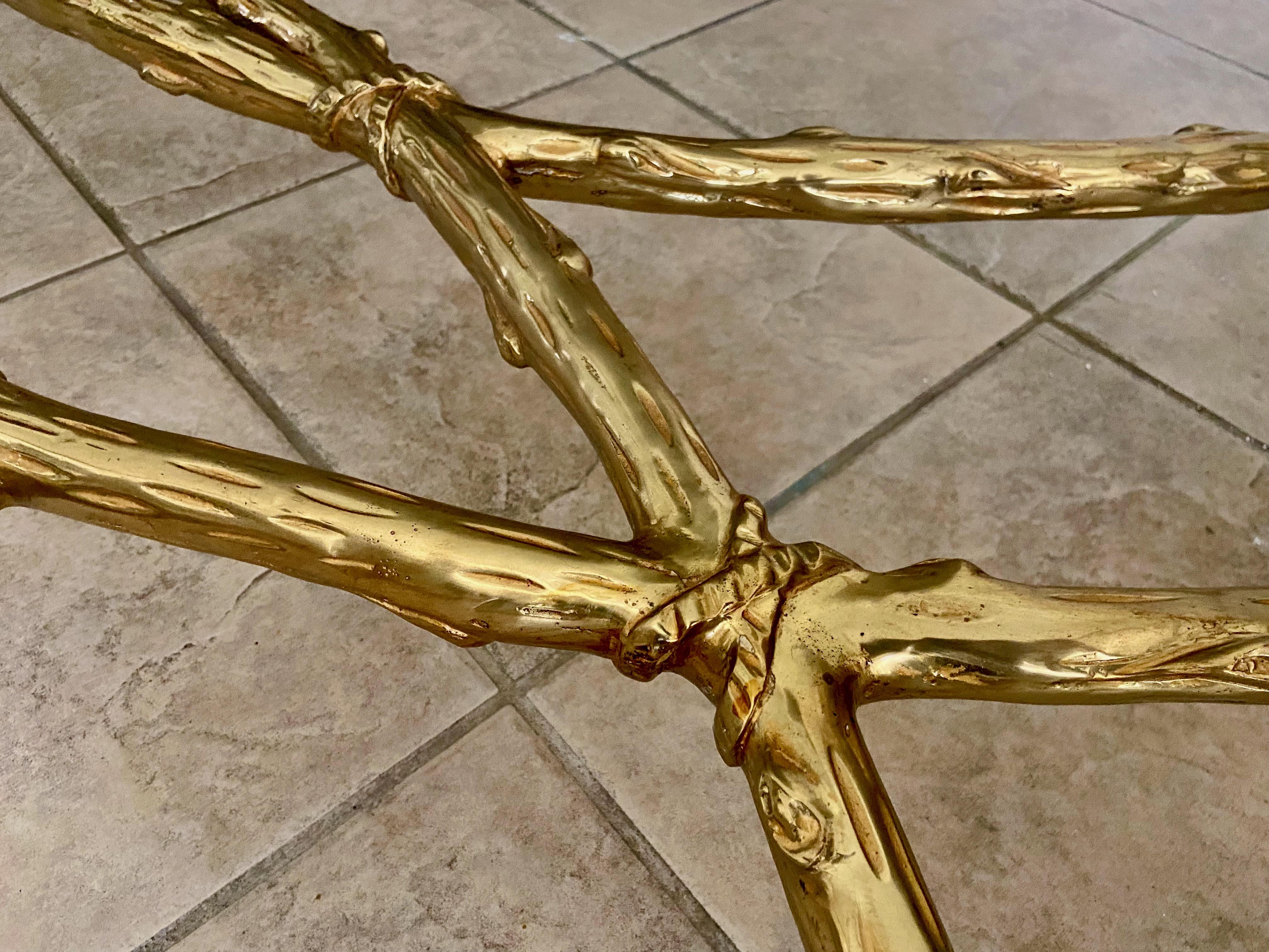 Branch Tree Form Bronze Serpentine Cocktail Tables Tables à café en vente 7