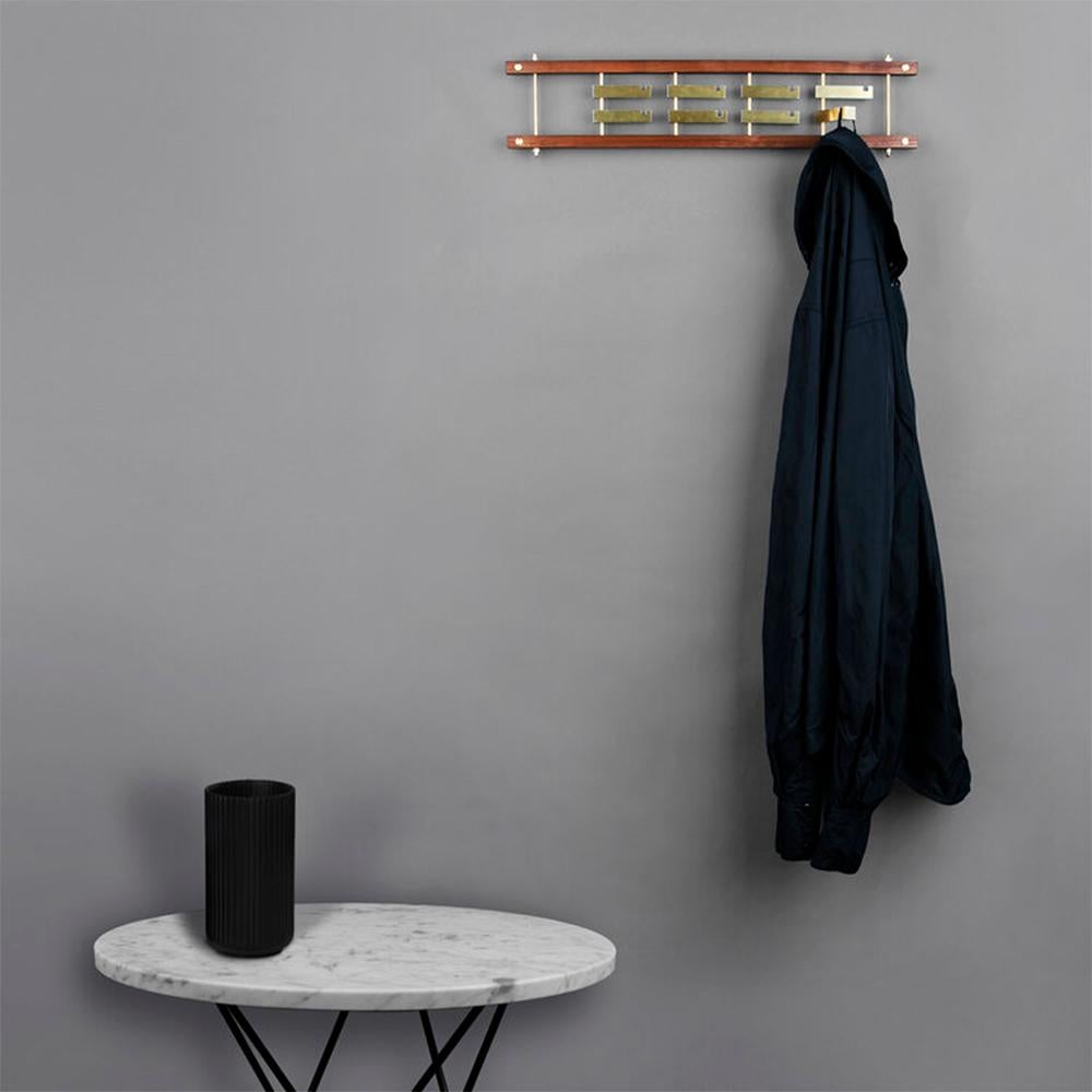 Danish Brass Brick Coat Rack by OxDenmarq For Sale