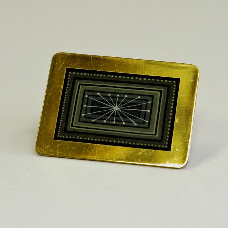 Vintage Brass Brooch by Hans-Agne Jakobsson, Markaryd, Sweden 1960s In Good Condition In Stockholm, SE