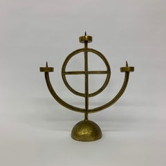 Brass brutalist candle stick, 1960’s