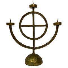 Brass brutalist candle stick, 1960’s