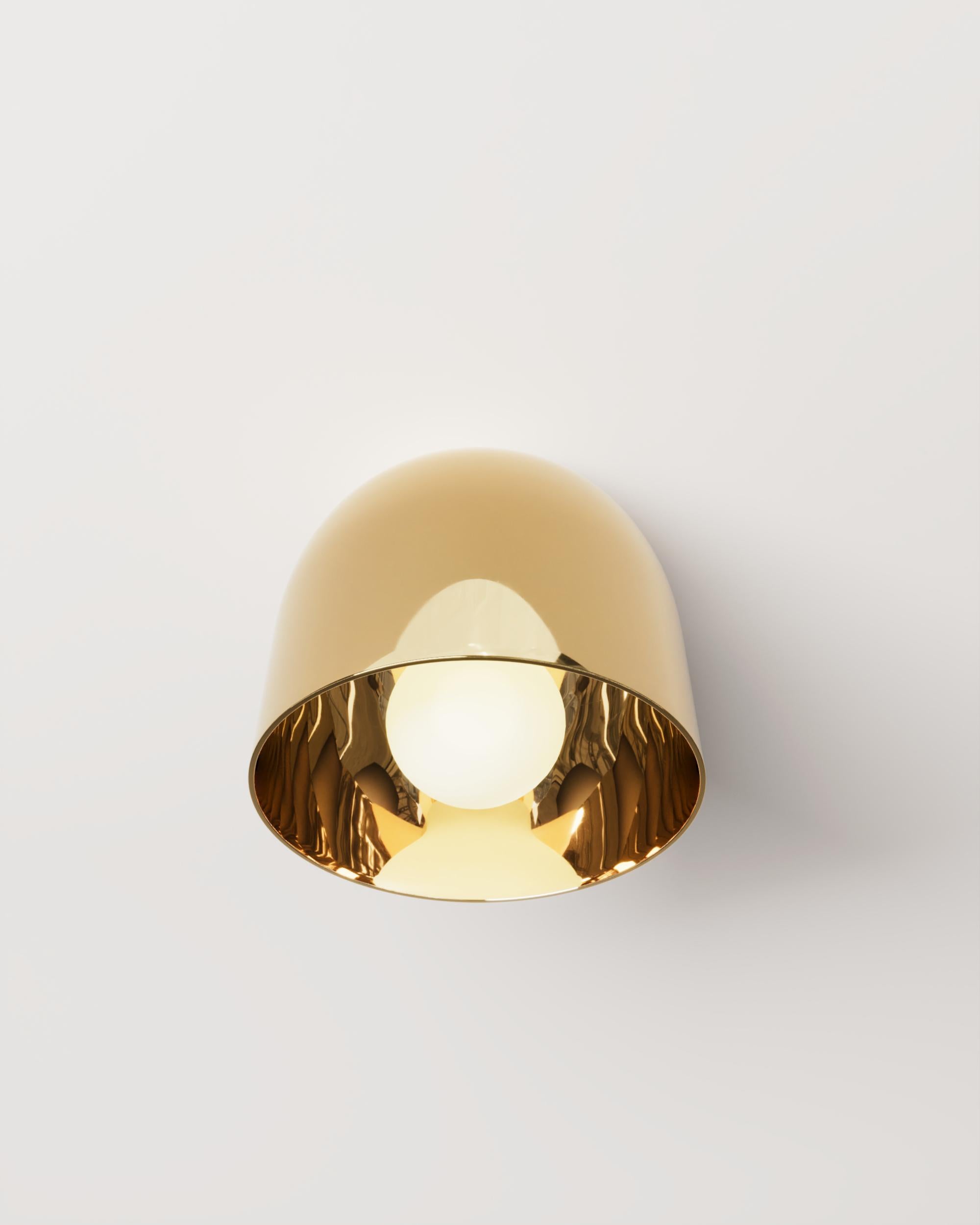 Brass Buca G Ceiling Lamp by Studio Orth
Dimensions: W 22 x D 22 x H 19 cm
Materials: Cast metal.
Finishes: Polished Cast Brass
Weight: 3 kg.

Also available in Polished Cast Aluminum. 

All our lamps can be wired according to each country. If sold