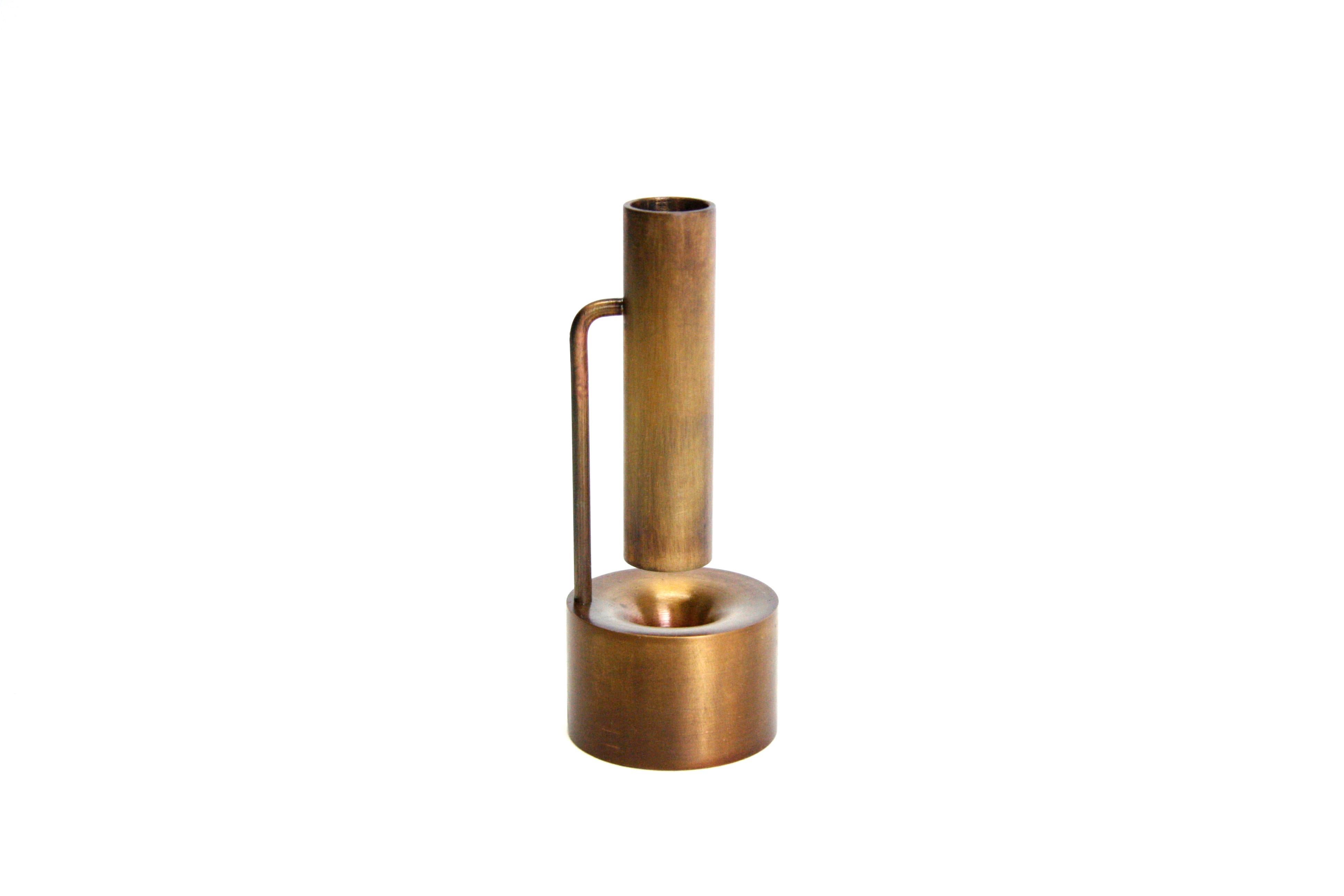 American Brass Bud Vase I by Gentner Design For Sale