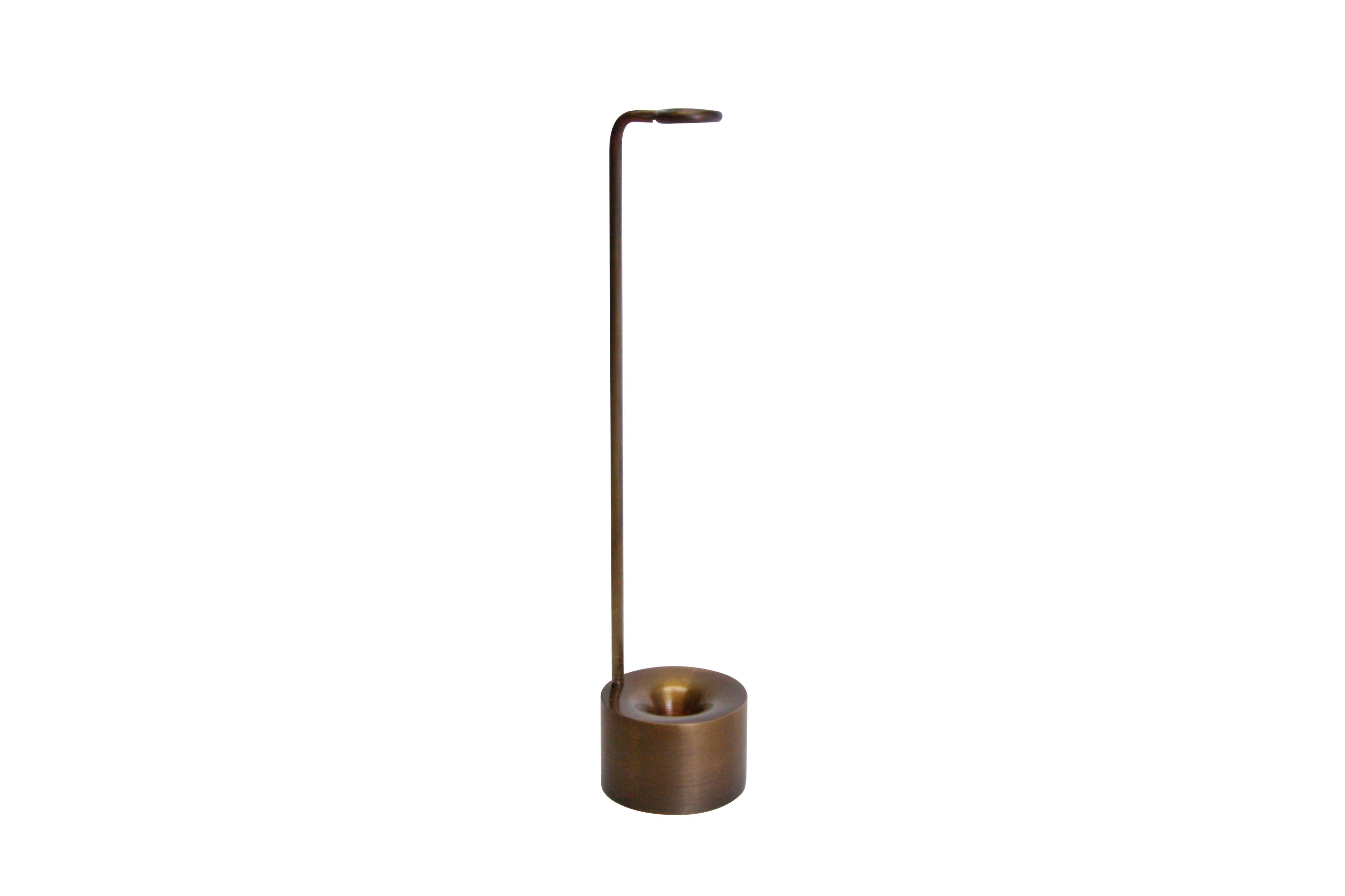 Post-Modern Brass Bud Vase II by Gentner Design For Sale