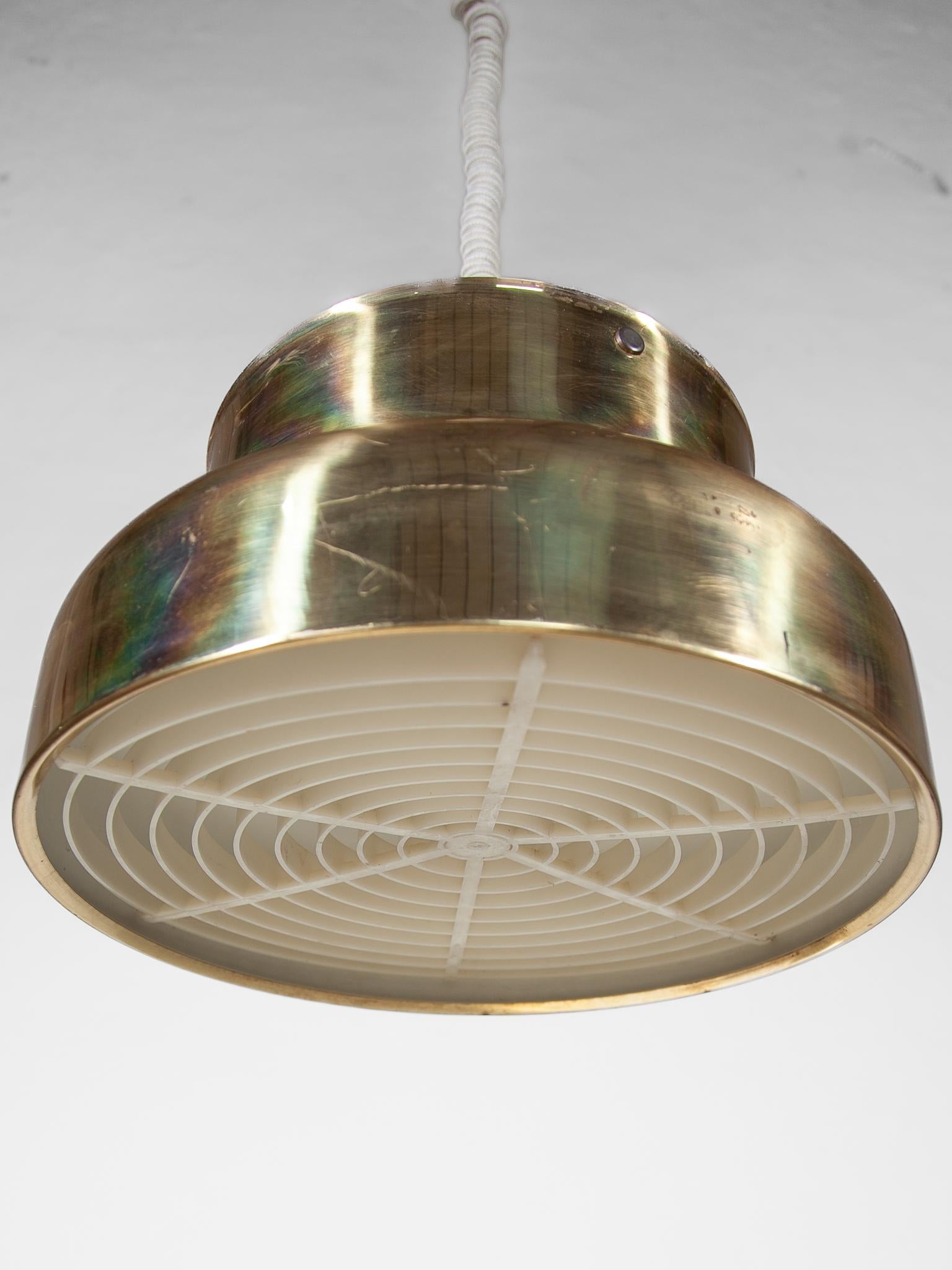 Swedish Brass Bumling Pendant Lamp by Anders Pehrson for Ateljé Lyktan For Sale