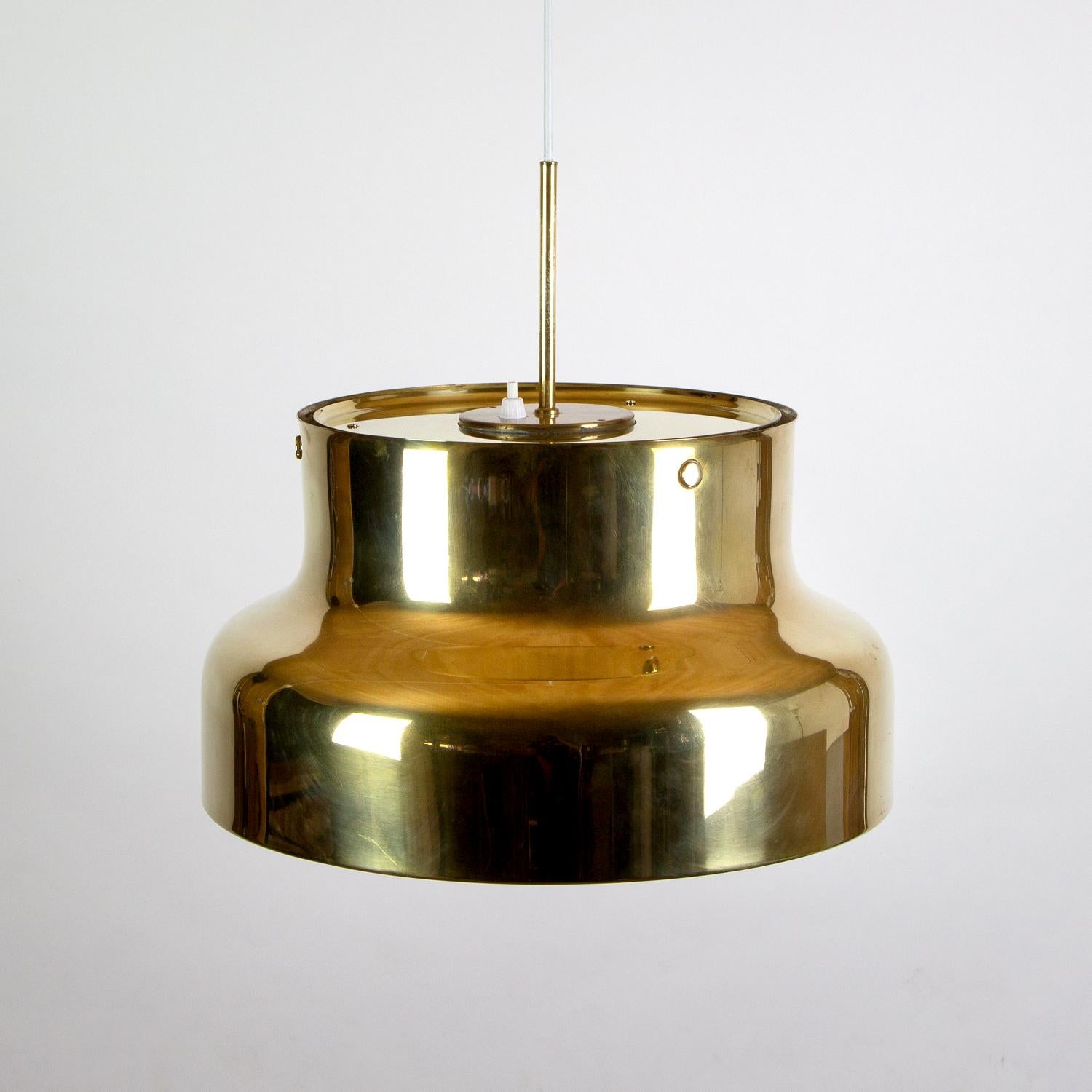 Brass Bumling Pendant Light by Anders Pehrson for Ateljé Lyktan, Sweden, 1960s 5