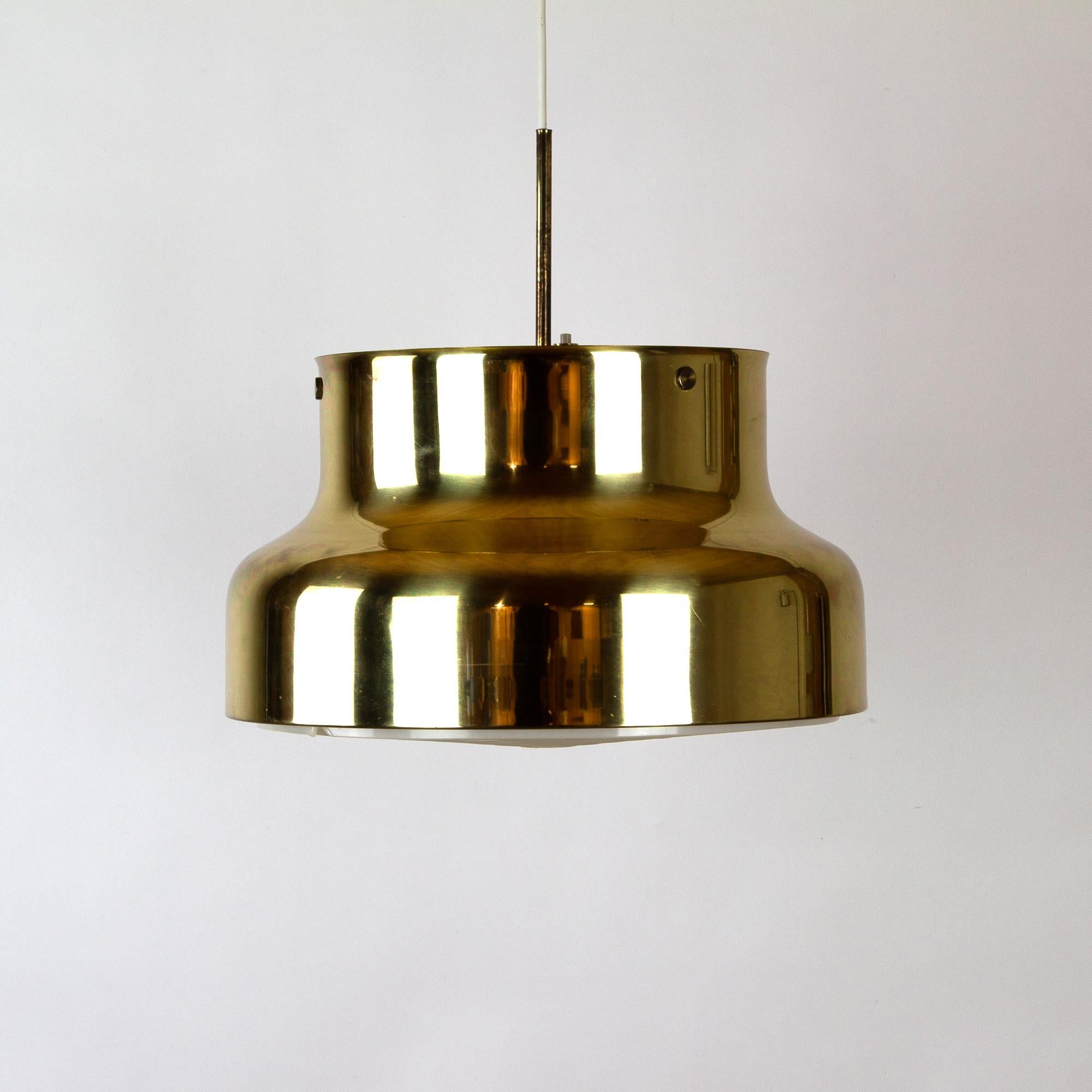 Mid-Century Modern Brass Bumling Pendant Light by Anders Pehrson for Ateljé Lyktan, Sweden, 1960s