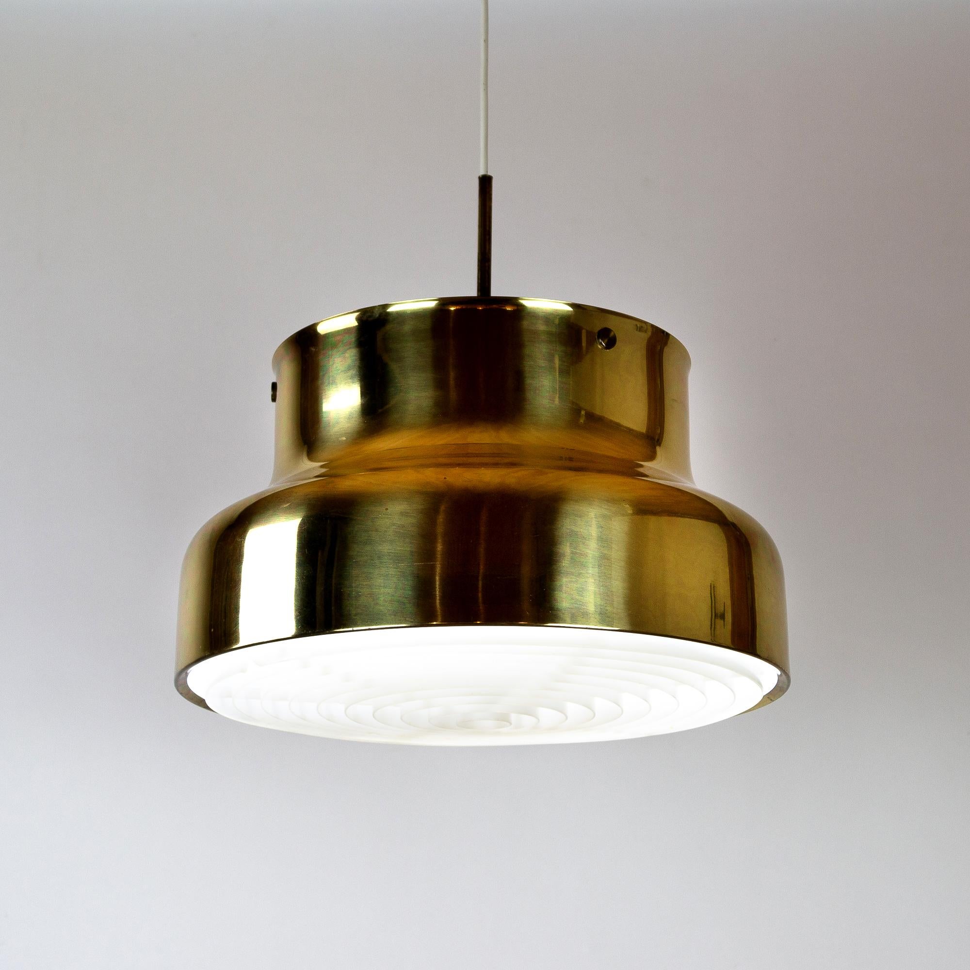 Brass Bumling Pendant Light by Anders Pehrson for Ateljé Lyktan, Sweden, 1960s In Good Condition In Berkhamsted, GB