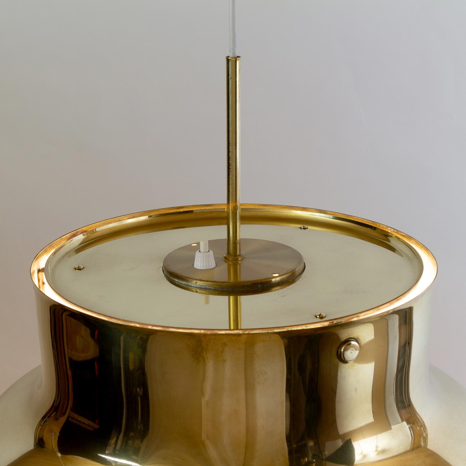 Brass Bumling Pendant Light by Anders Pehrson for Ateljé Lyktan, Sweden, 1960s 1