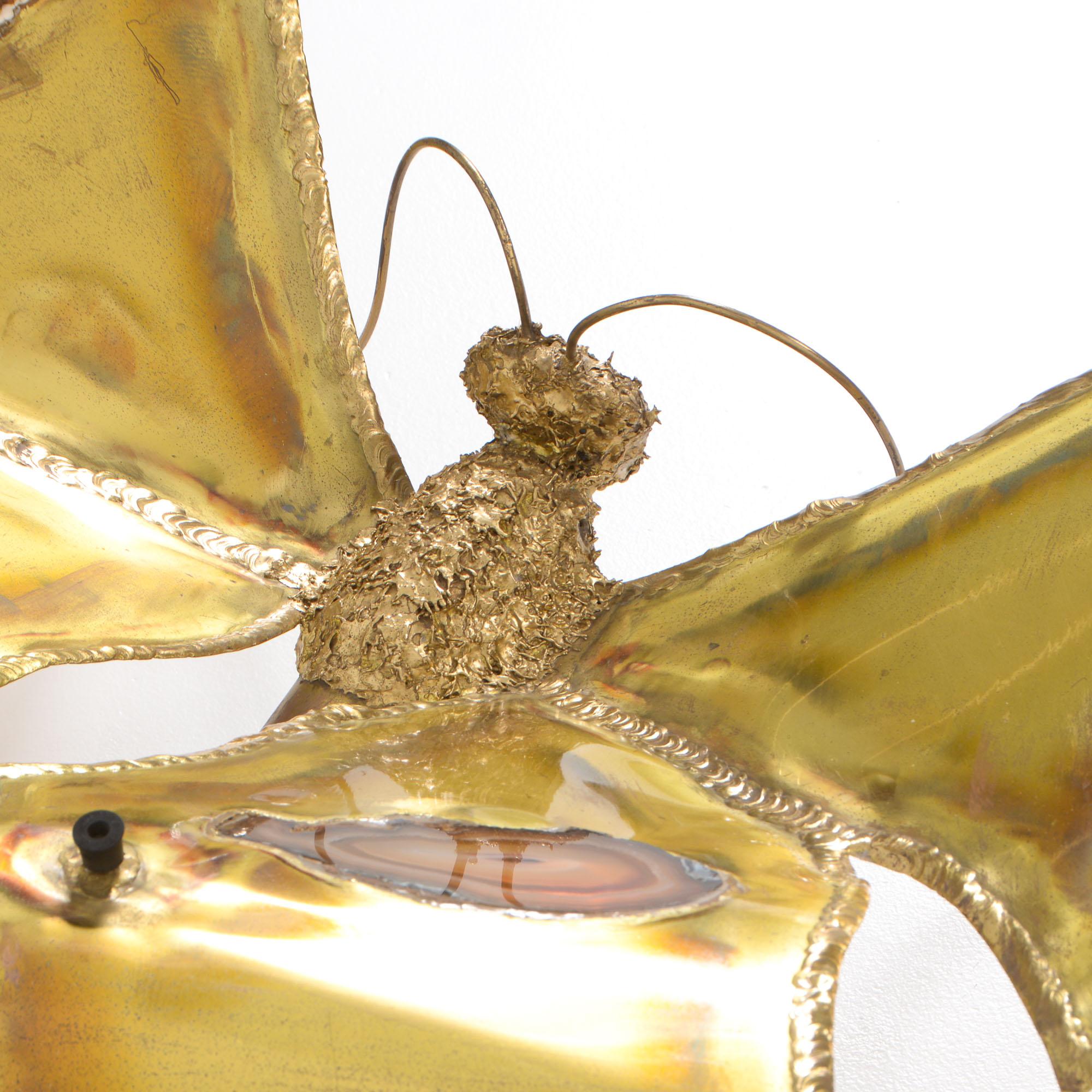 Brass Butterfly Light Sculpture and Coffee Table by Henri Fernandez for Jacques 9