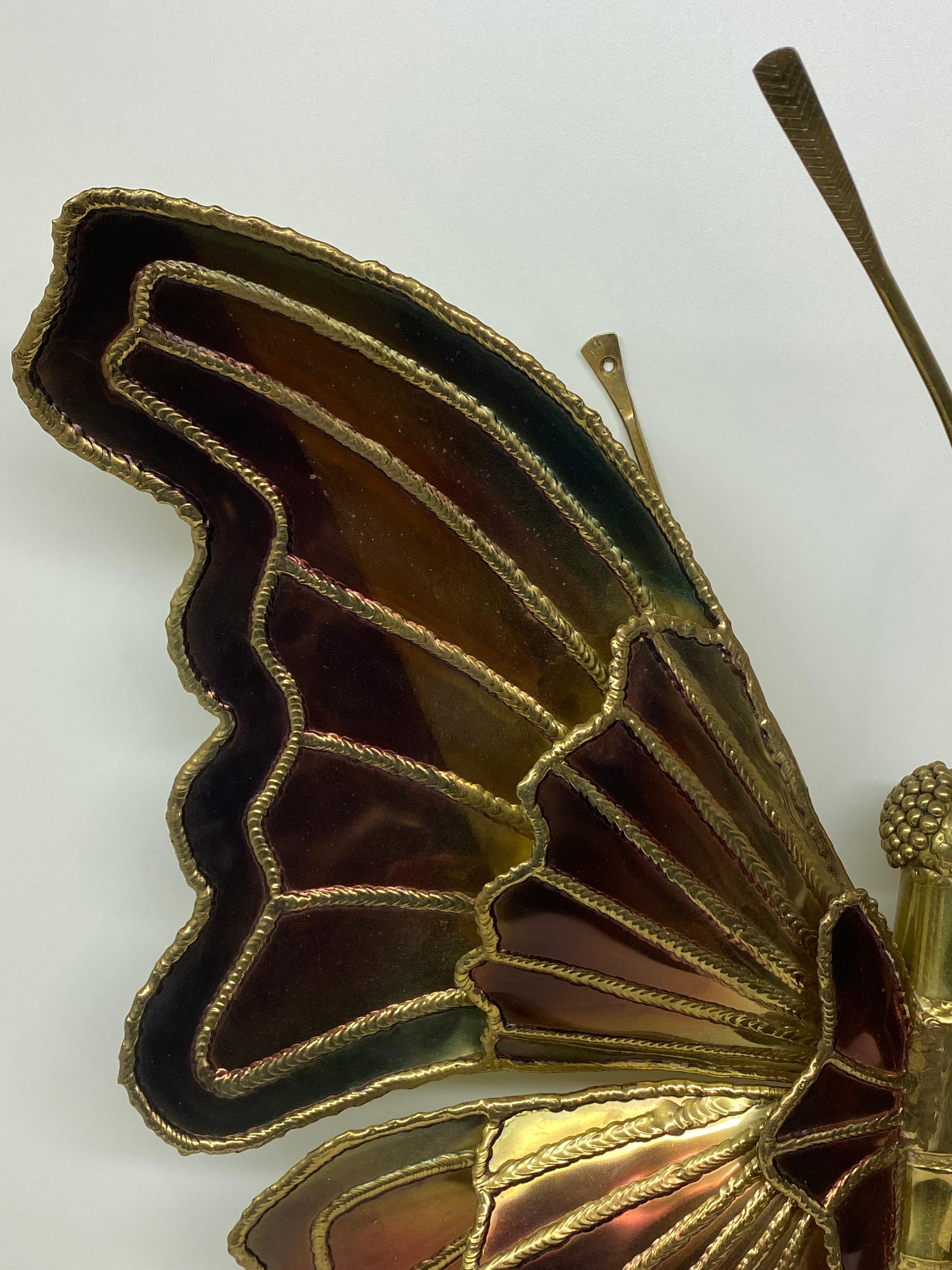 Brass Butterfly Sconce  For Sale 1