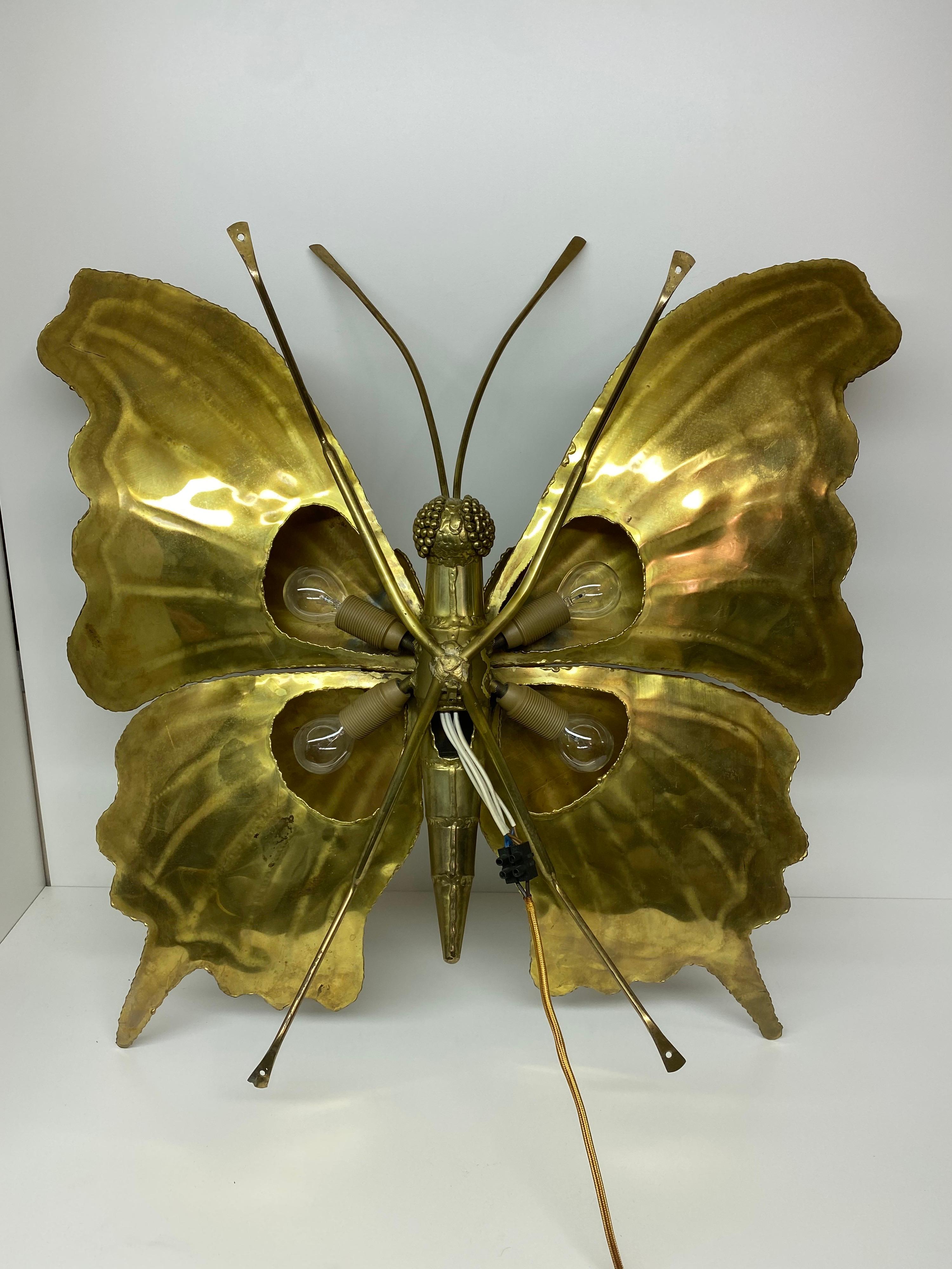 Brass Butterfly Sconce  For Sale 5