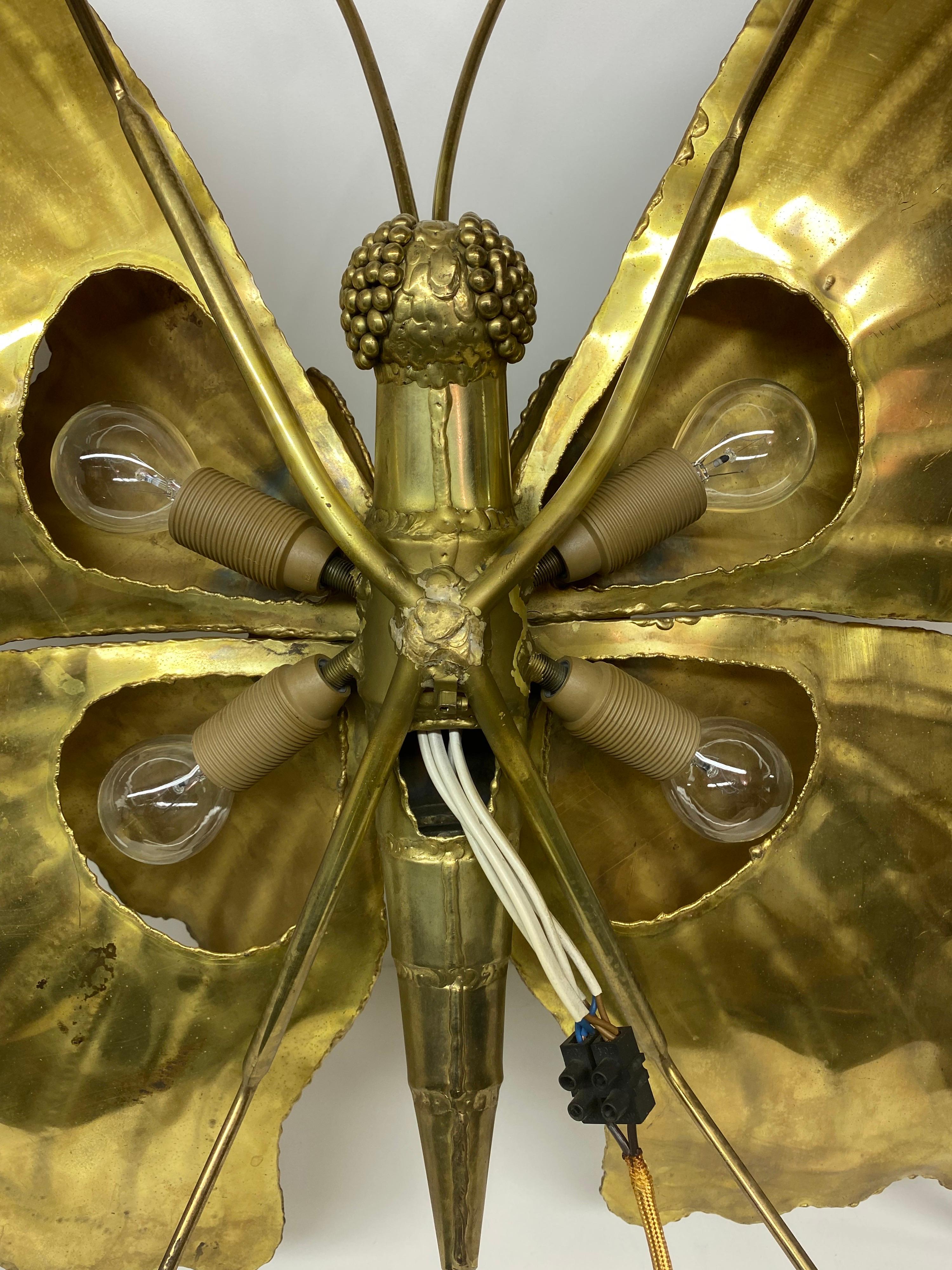 Brass Butterfly Sconce  For Sale 6