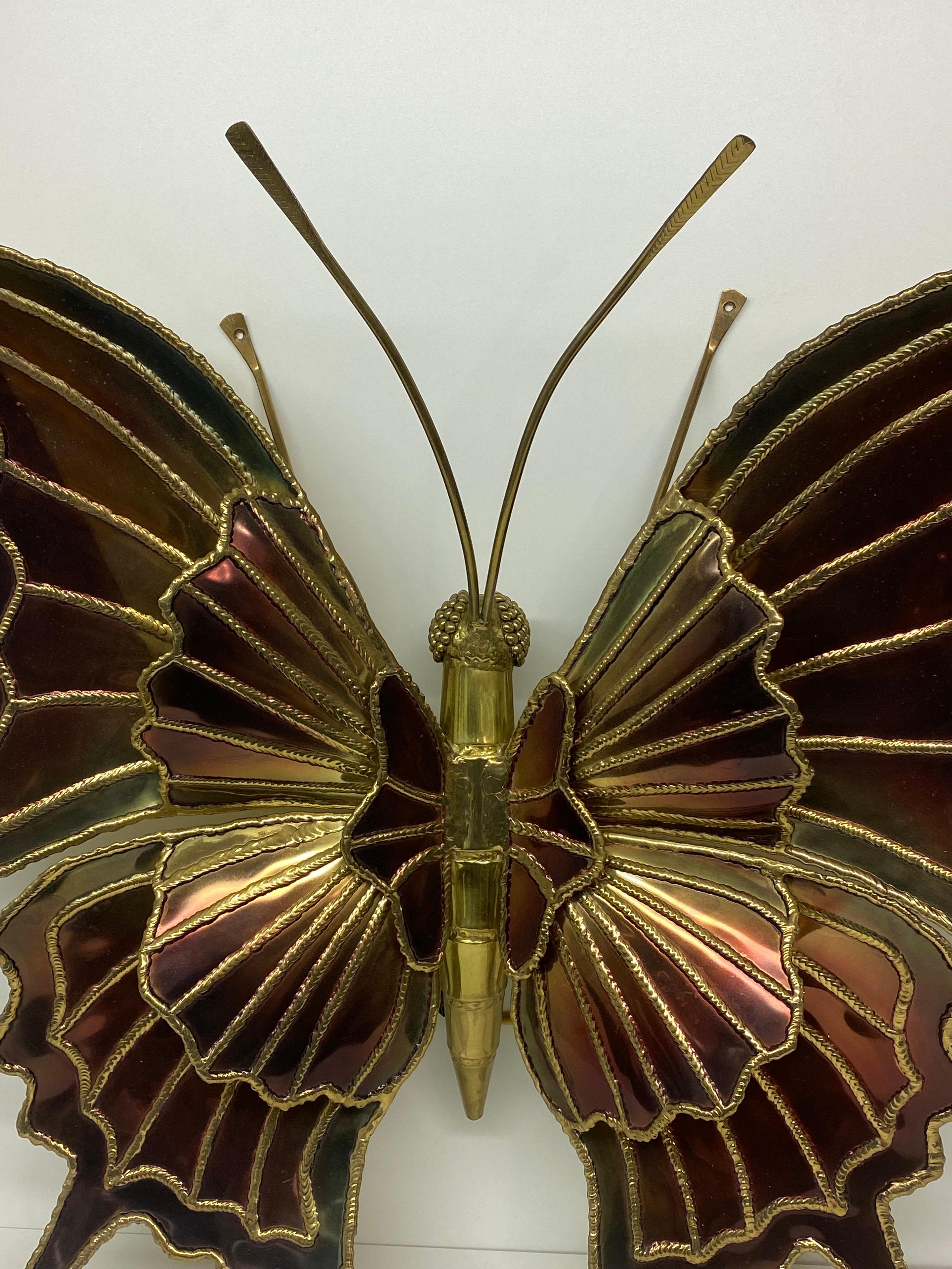 vintage brass butterflies