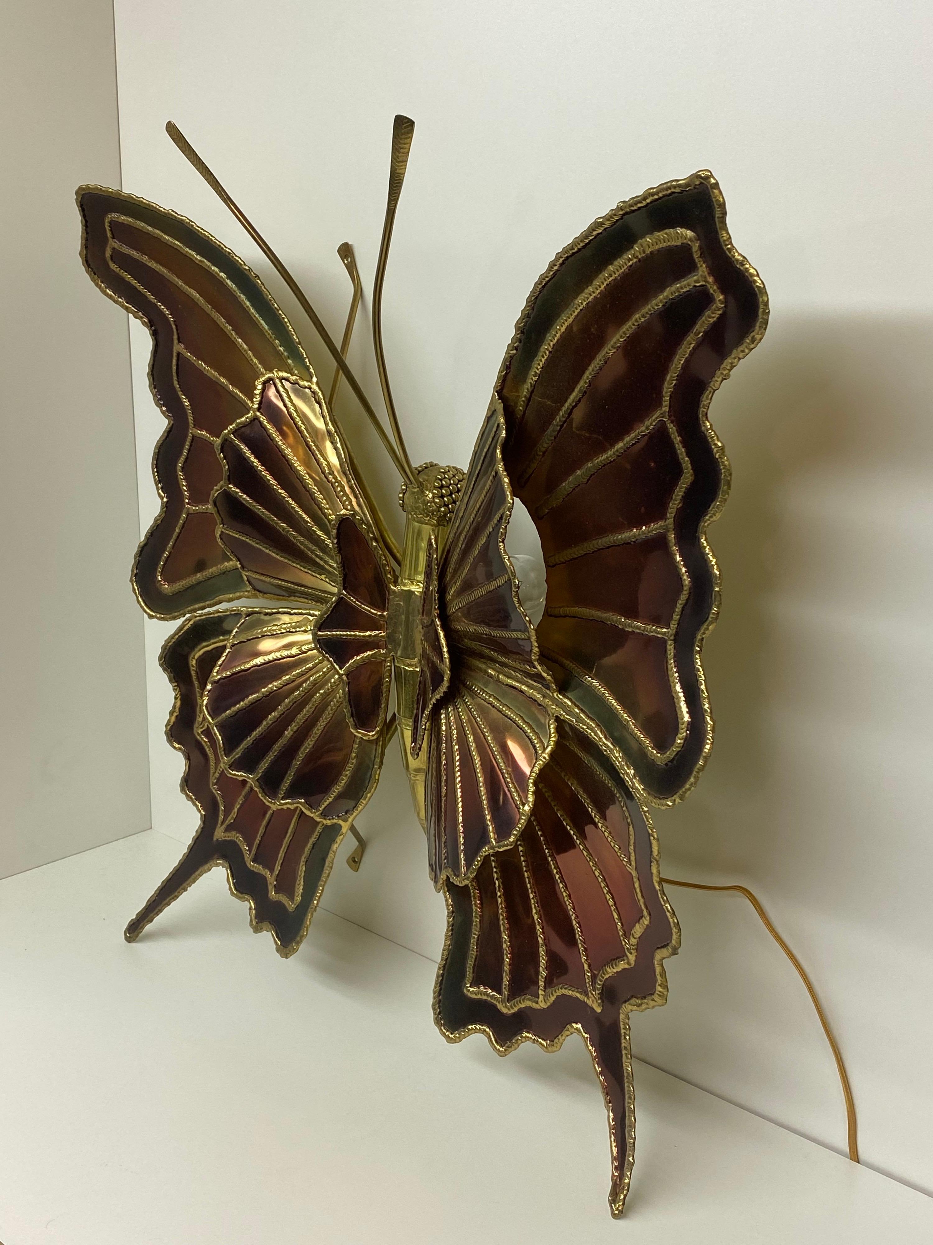 French Brass Butterfly Sconce  For Sale