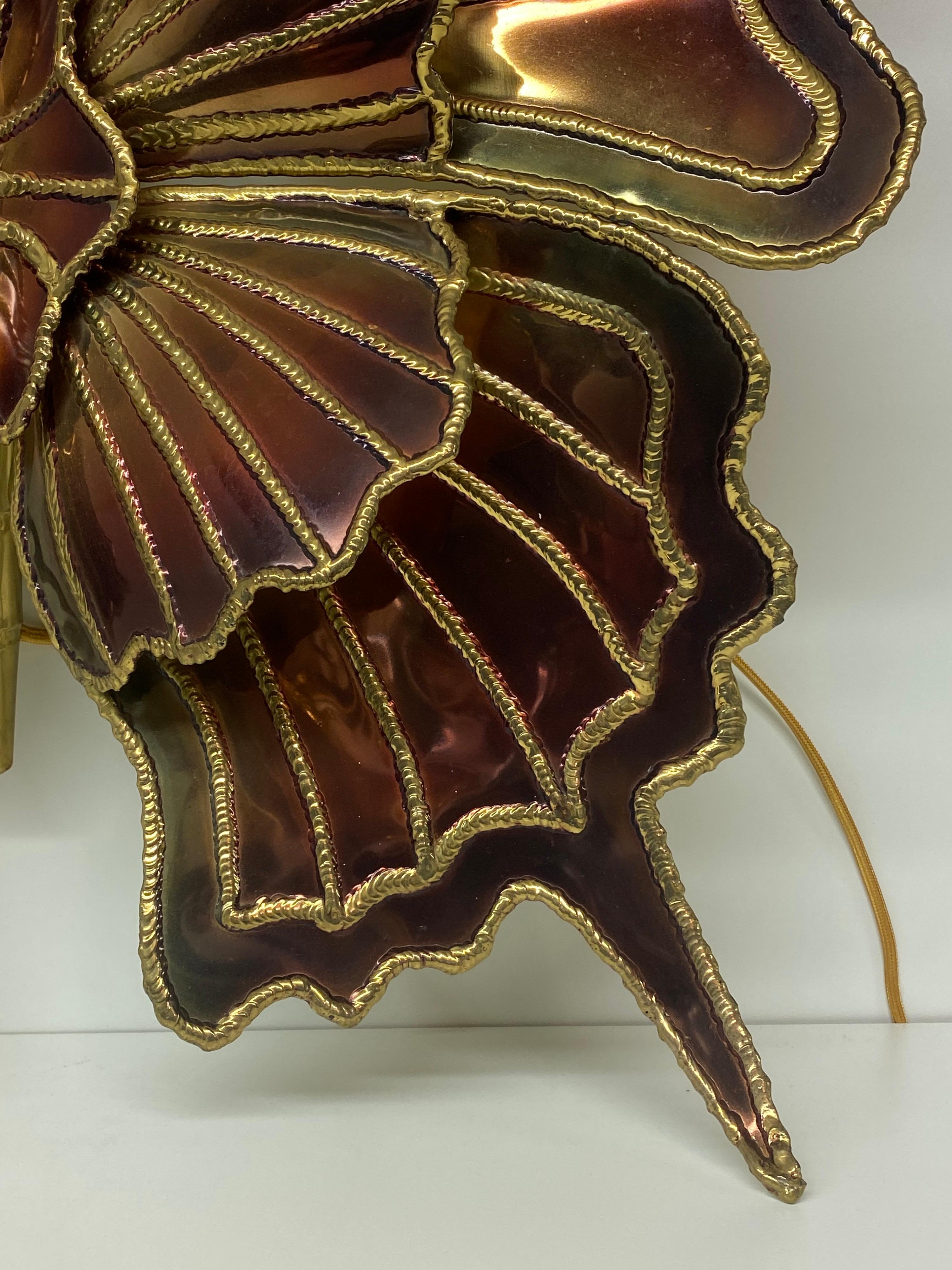Late 20th Century Brass Butterfly Sconce  For Sale