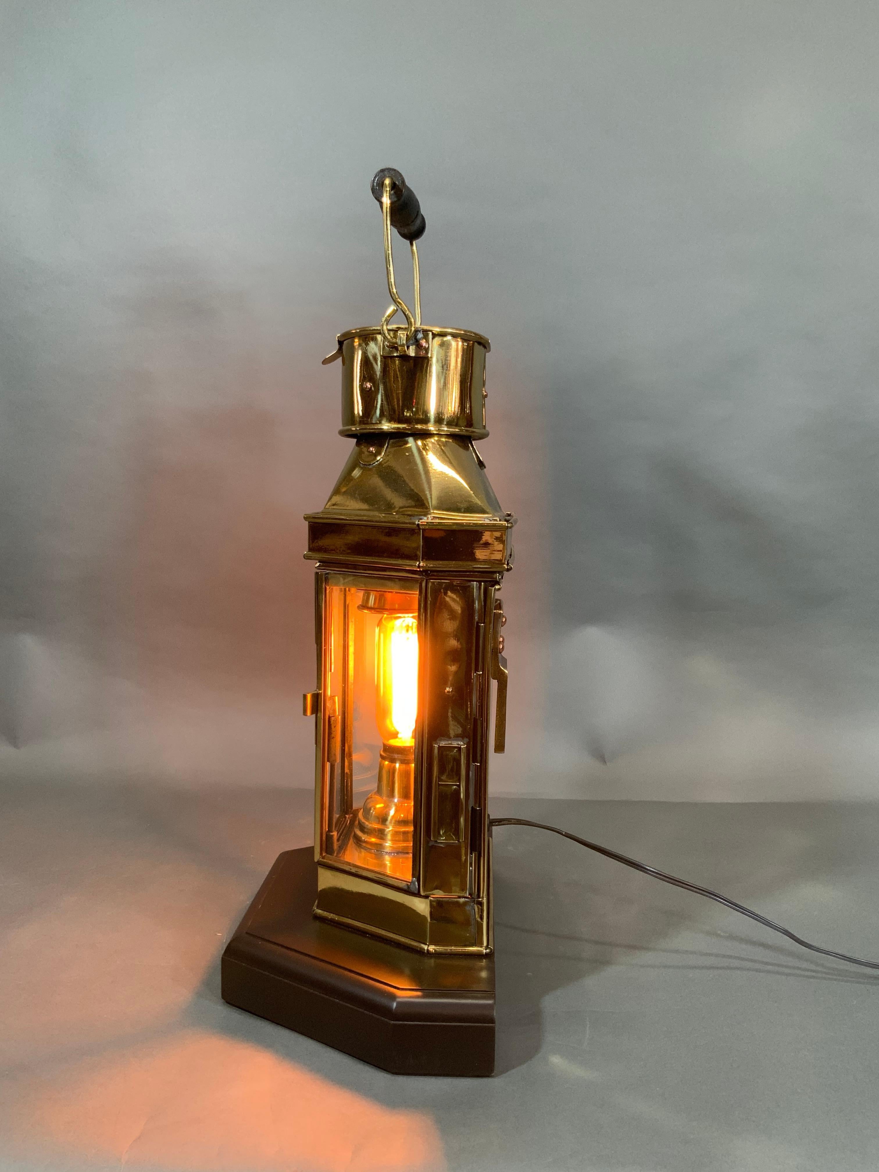 Mid-20th Century Brass Cabin Lantern For Sale