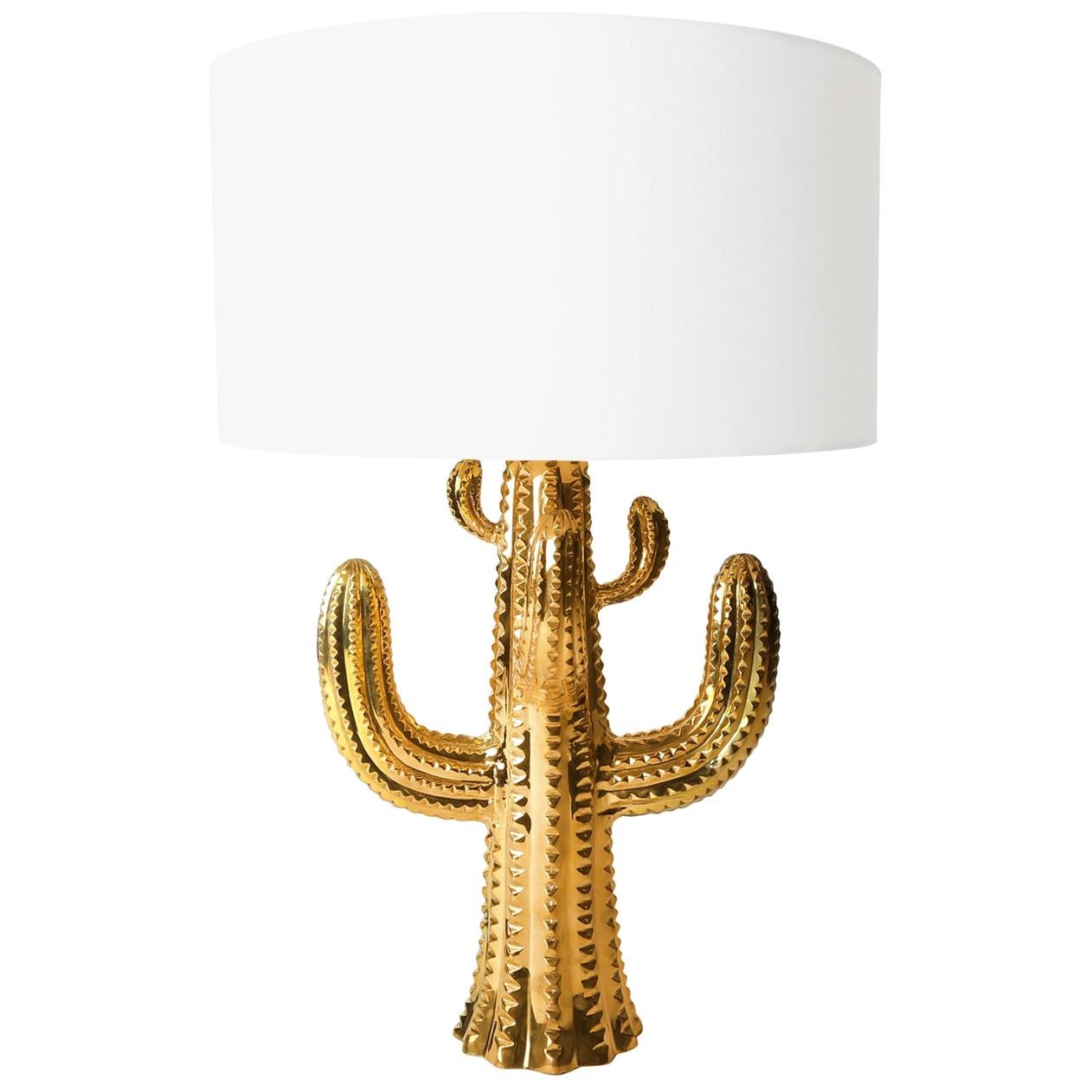 Brass Cactus Lamp