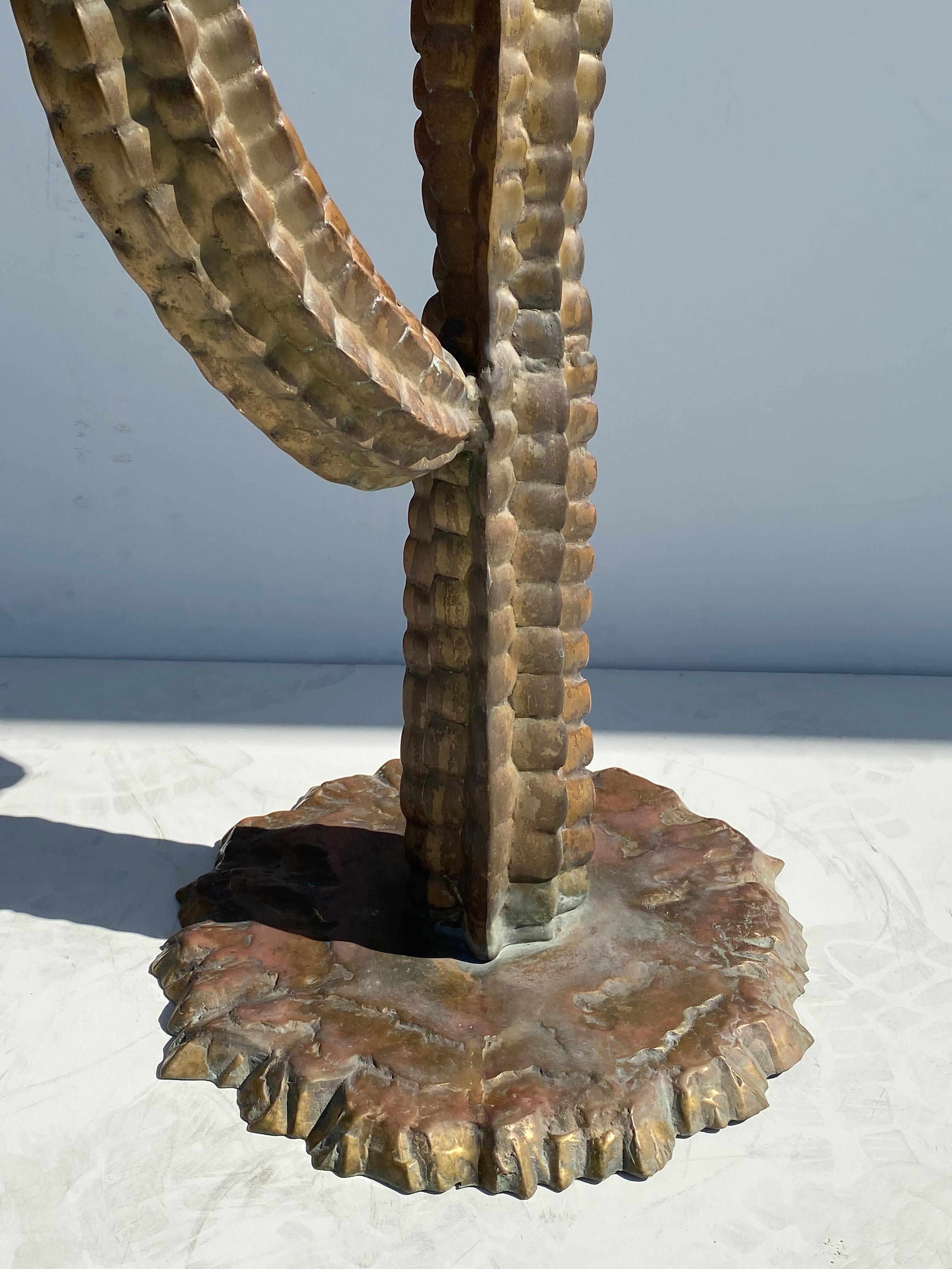 Brass Cactus Sculpture 3