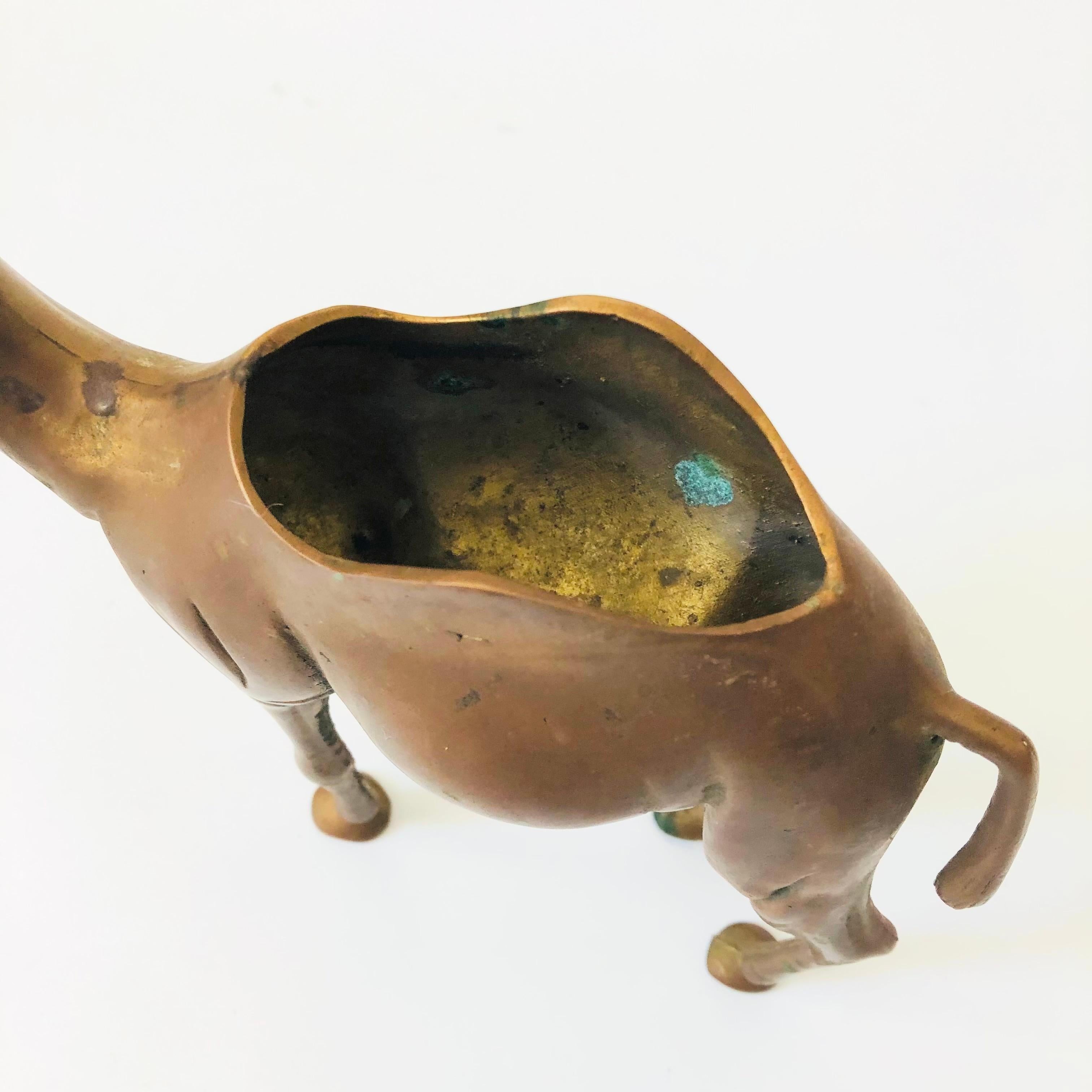 20th Century Brass Camel Planter