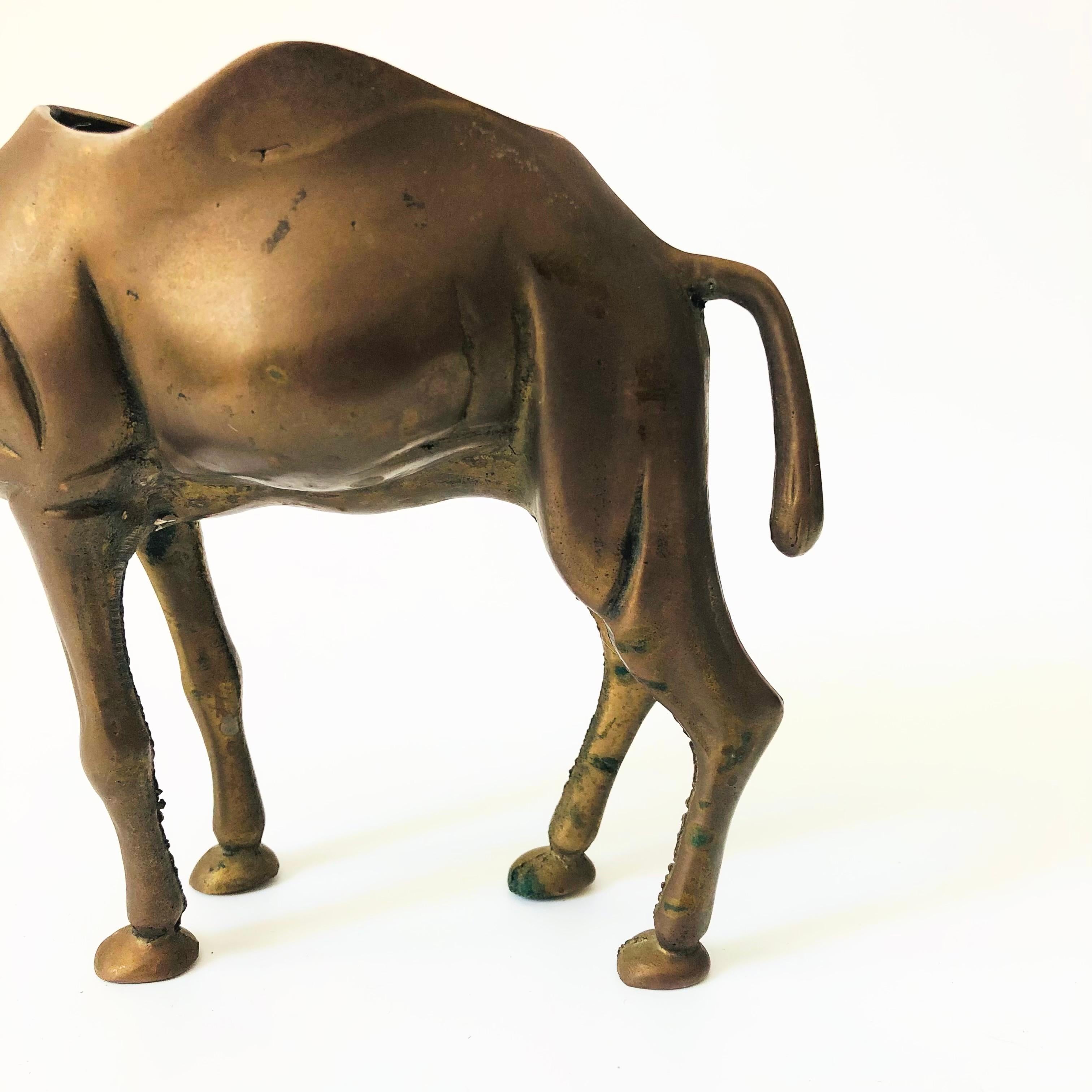 Brass Camel Planter 1
