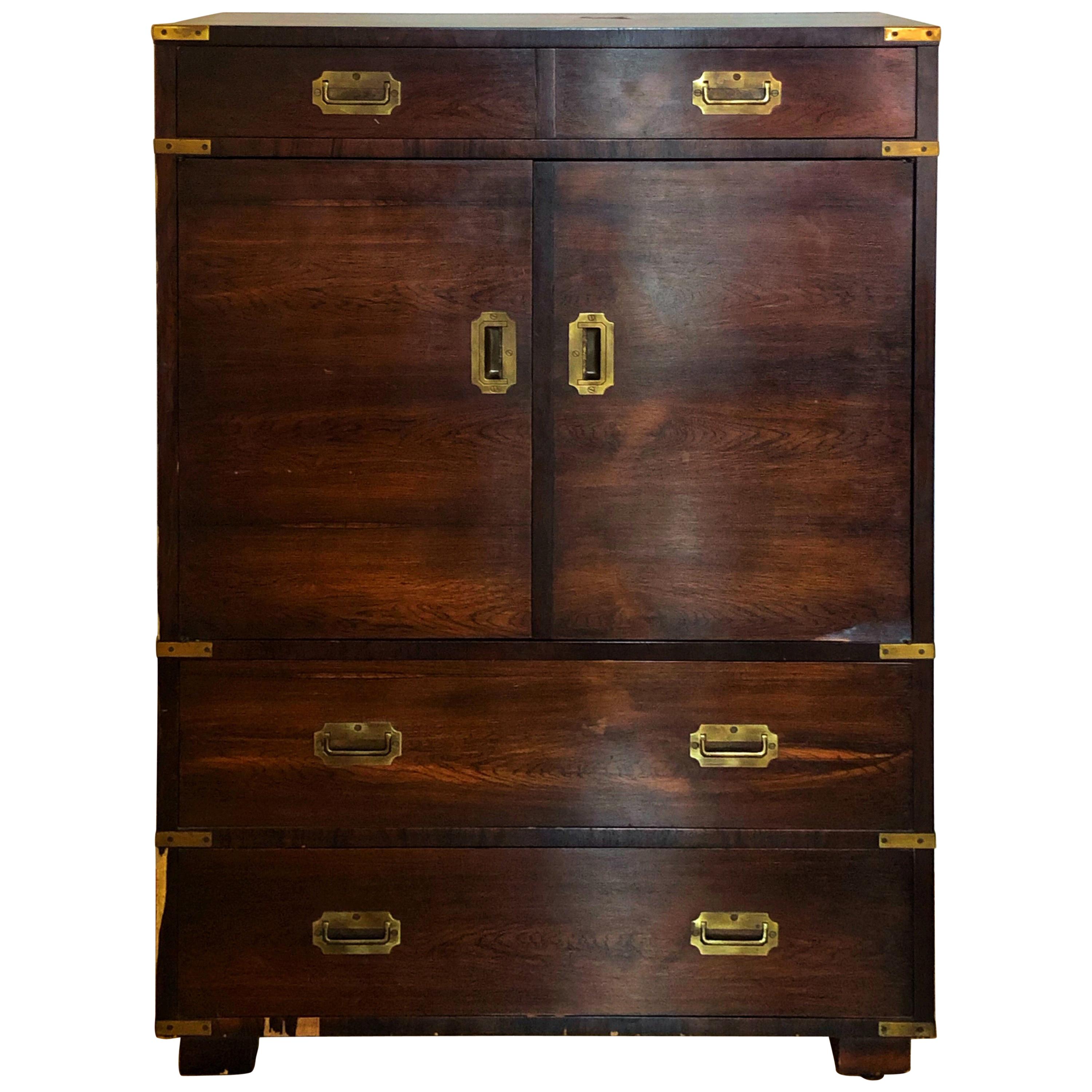 SALE Brass Campaign Chest of Drawers Cabinet Cupboard John Stuart