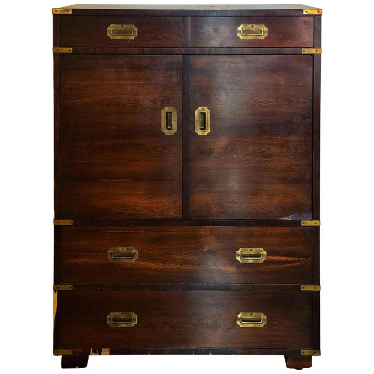 Sale Brass Campaign Chest Of Drawers Cabinet Cupboard John Stuart