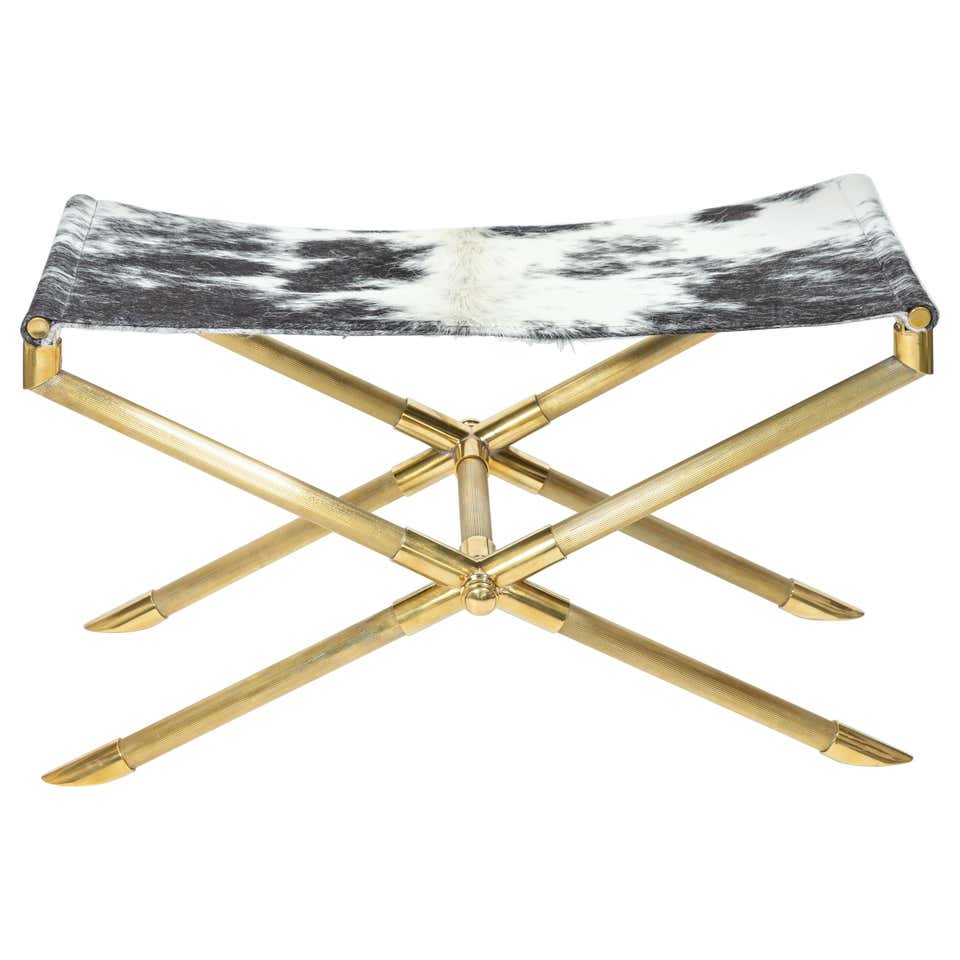 European Cowhide Benches - 4 For Sale on 1stDibs