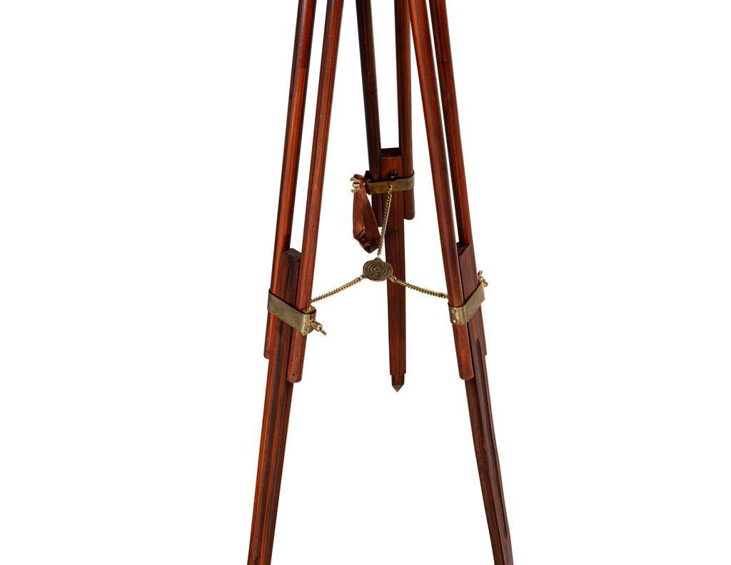 Métal Télescope vintage en laiton de style Campaigner