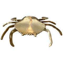 Vintage Brass Cancer Crab Ashtray 420