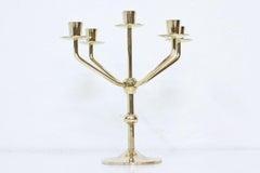 Brass Candelabra by Kee Mora, Sweden, 1950s
