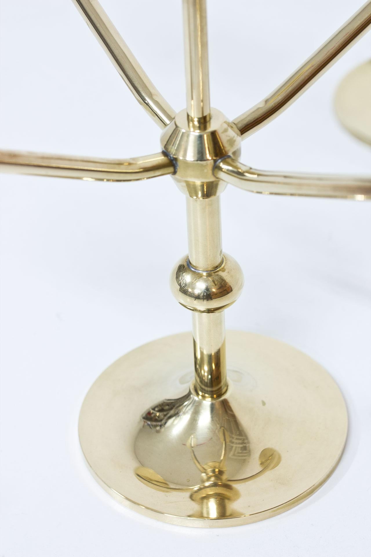 Swedish Brass Candelabra by Kee Mora, Sweden, 1950s