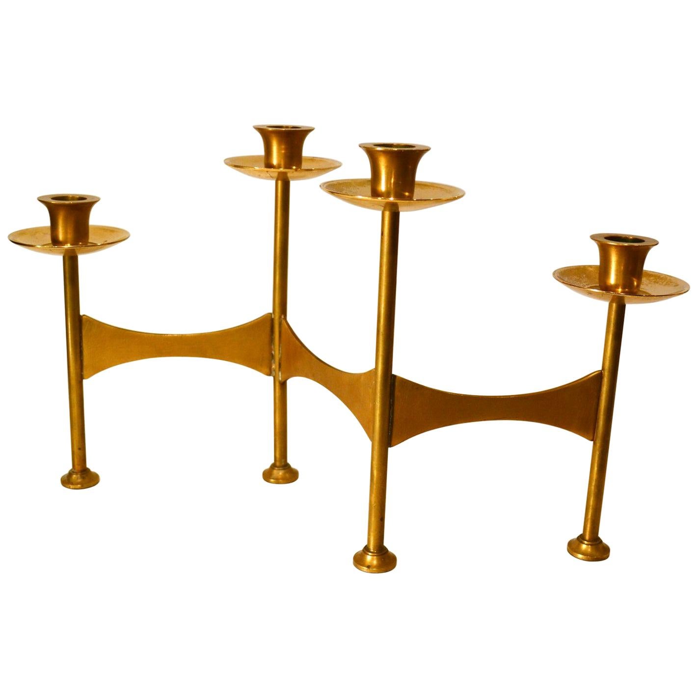 Brass Candelabra for Four Candles