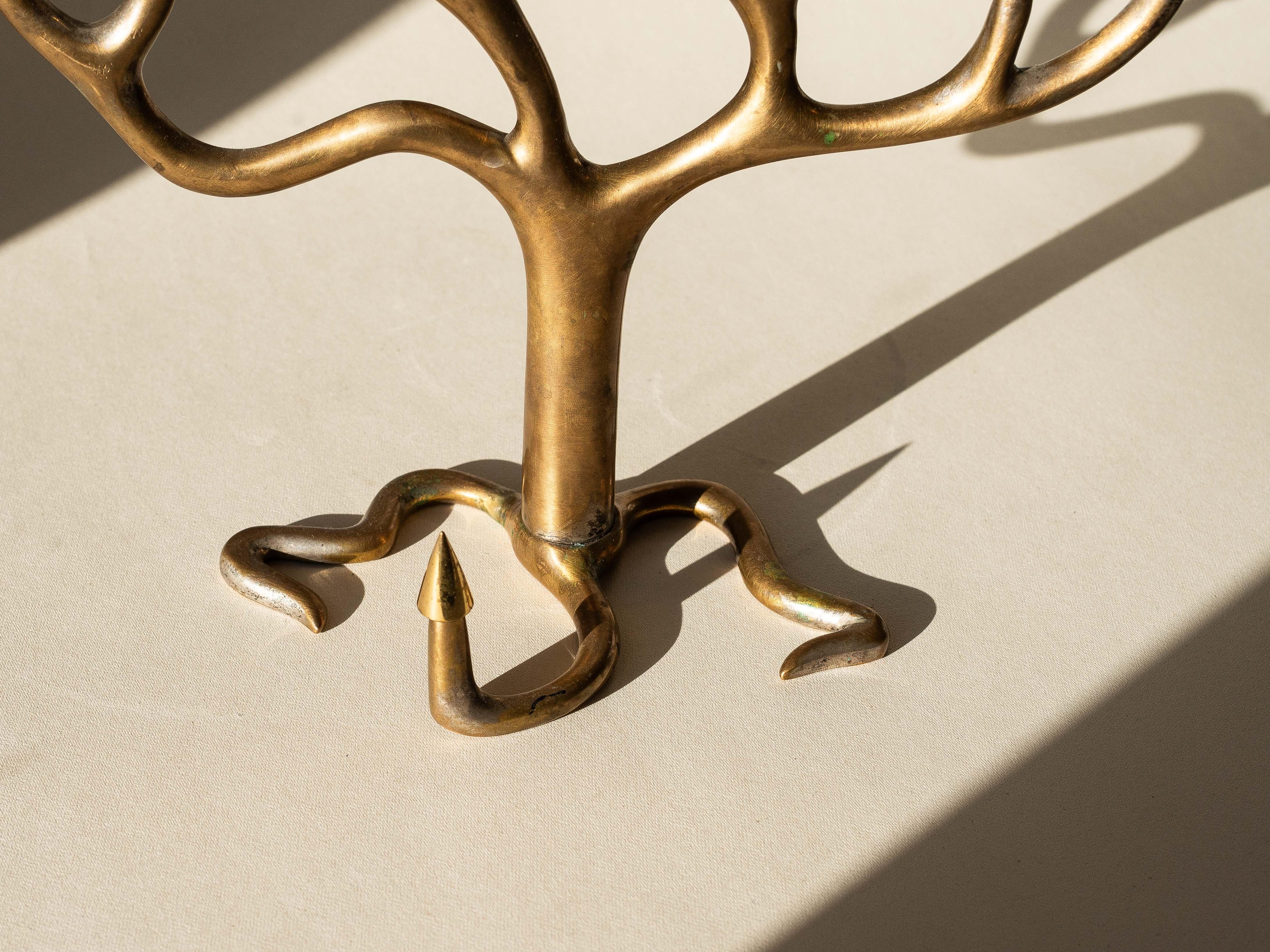 Mid-Century Modern Brass Candelabra, Sandra Kravitz for Rosenthal, 