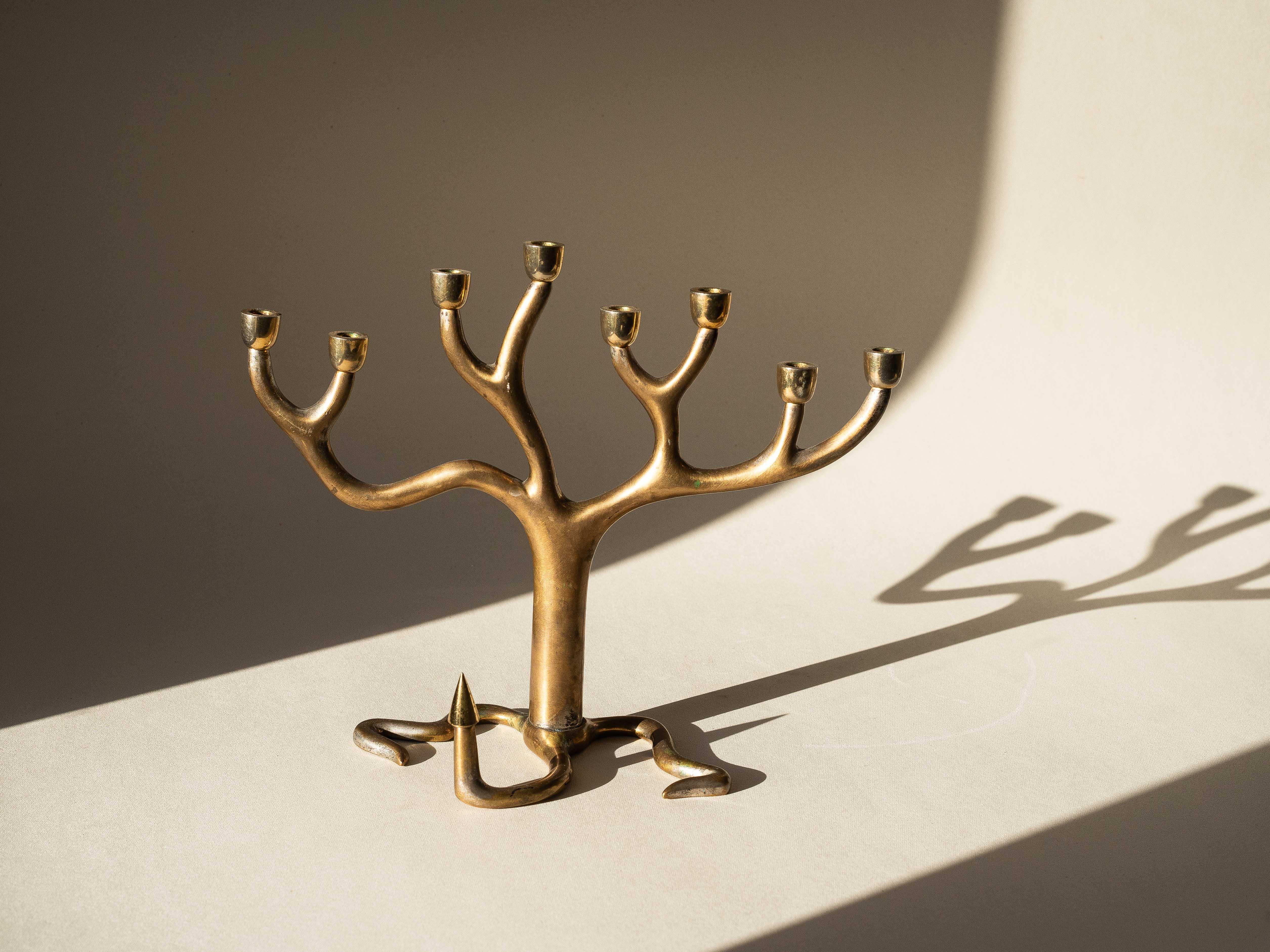 Brass Candelabra, Sandra Kravitz for Rosenthal, 