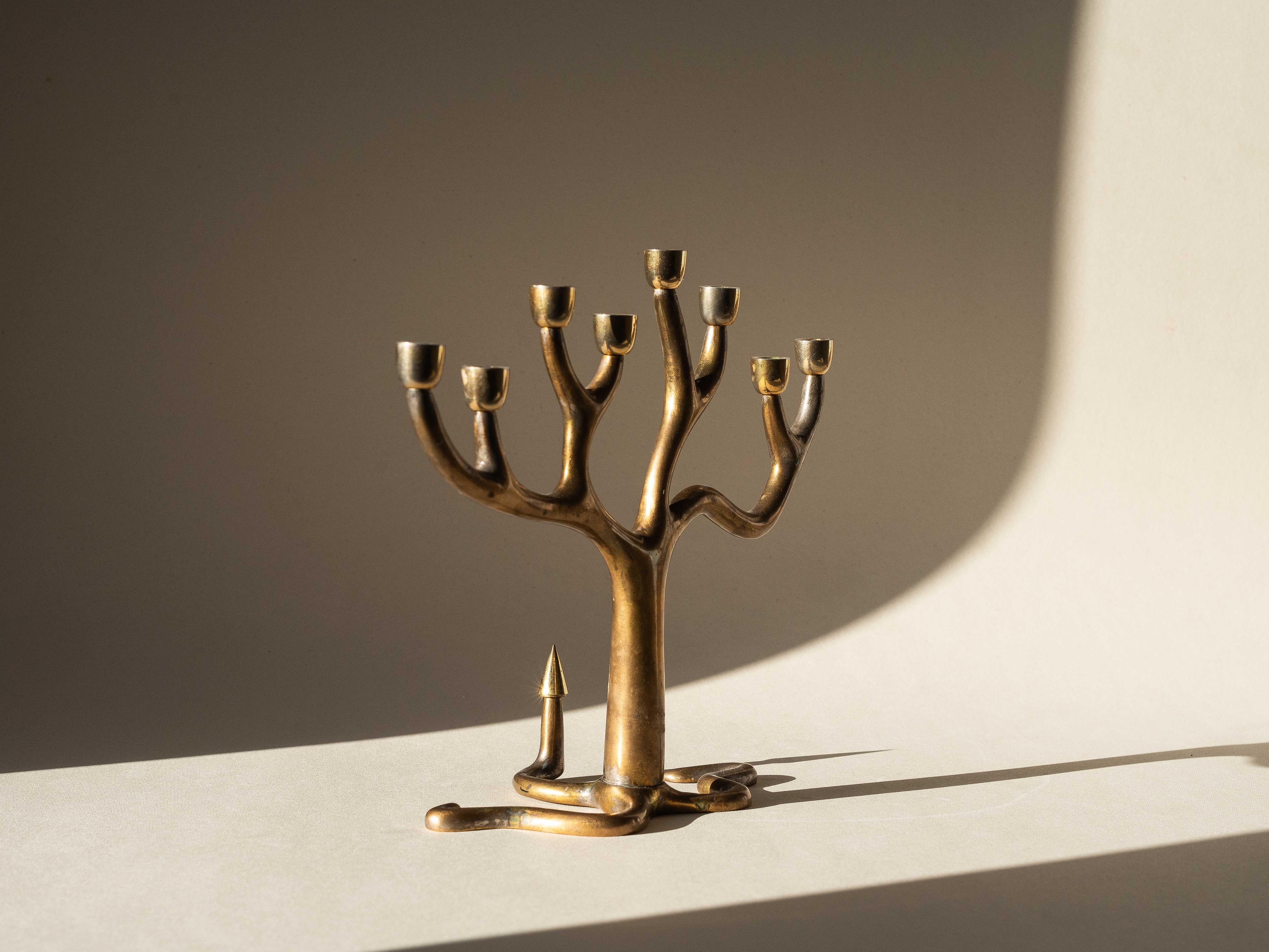 20th Century Brass Candelabra, Sandra Kravitz for Rosenthal, 