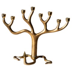 Brass Candelabra, Sandra Kravitz for Rosenthal, "Tree of Light " Menorah