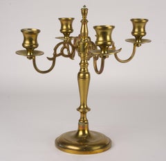 Candelabro in ottone a quattro bracci Vintage By