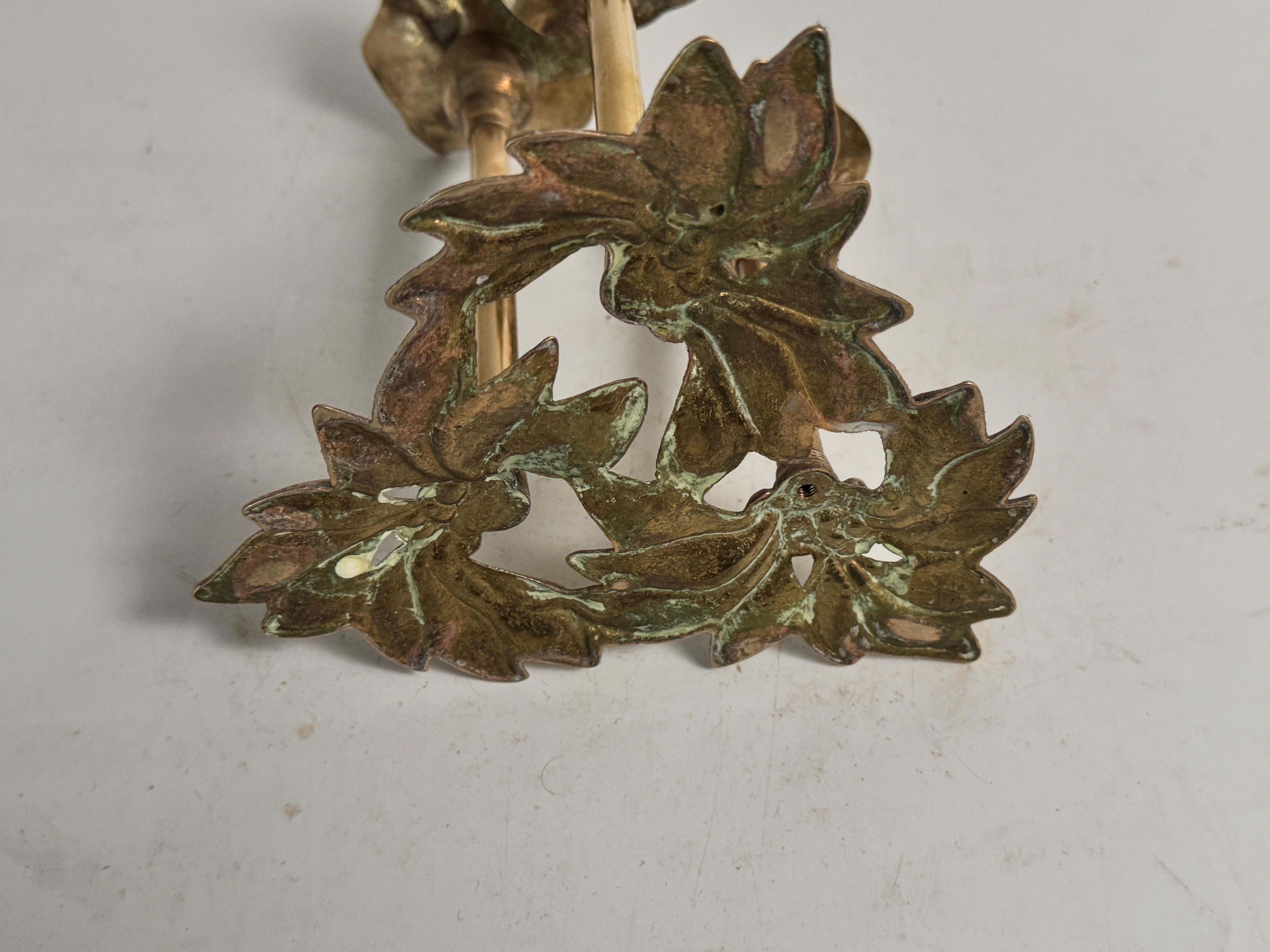 Jugendstil Brass Candle Handle in the Style of Carl Frederik Christiansen For Sale
