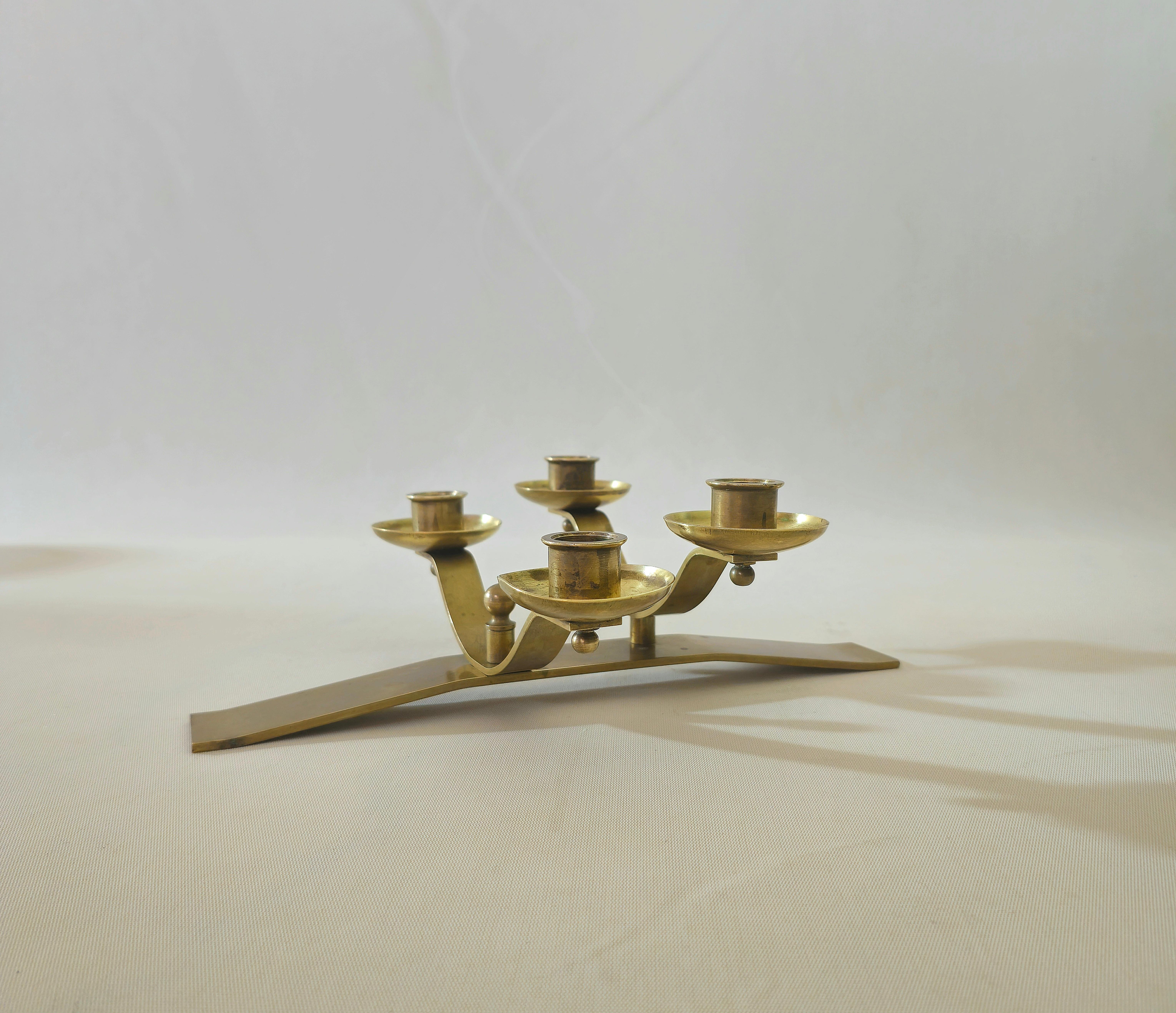 Italian Brass candle holder Midcentury Italy 1960s For Sale