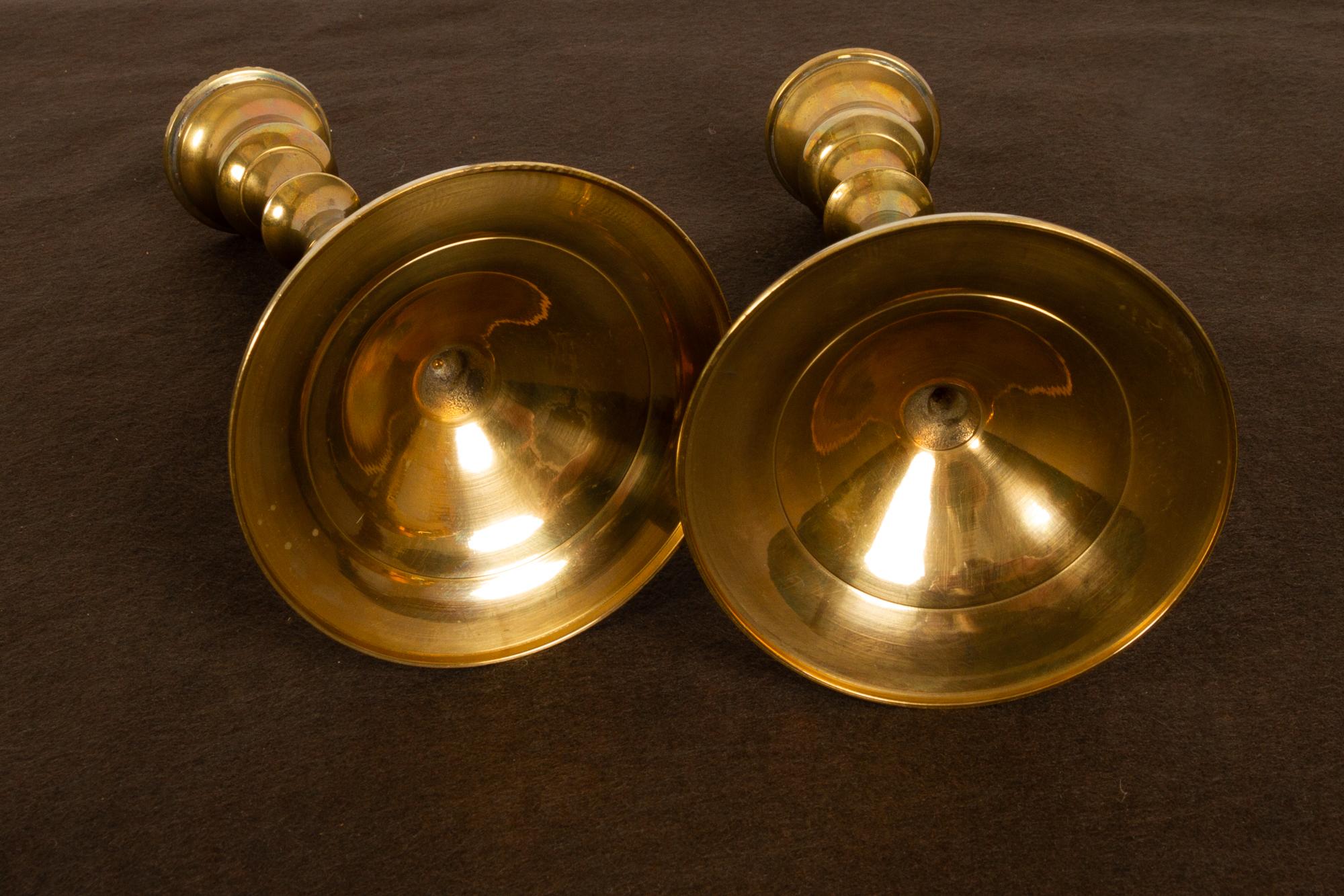 Brass Candleholders, 19th Century, Set of 6 6