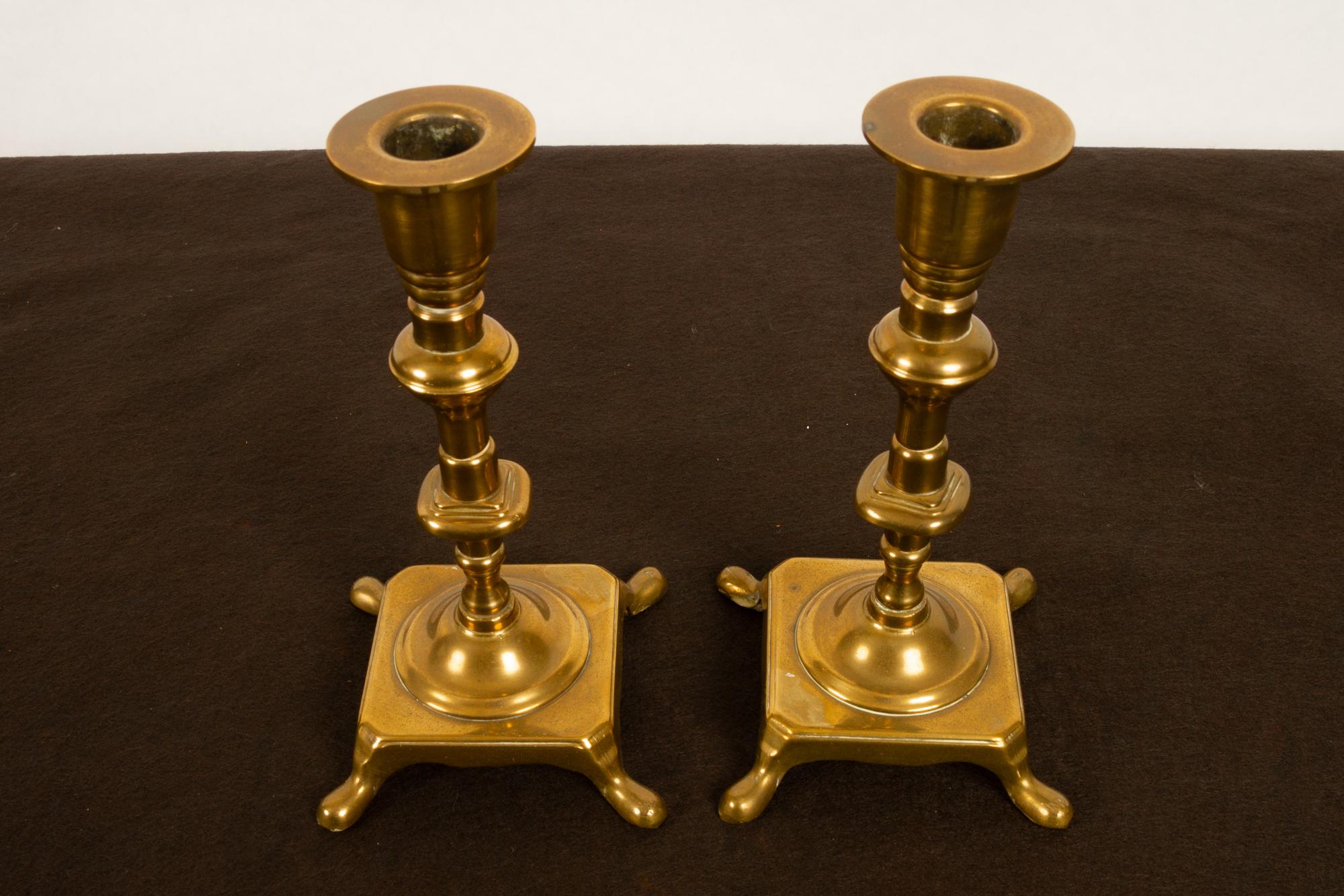 Brass Candleholders, 19th Century, Set of 6 8