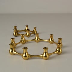 Brass Candle Holders by Jens Quistgaard, Denmark