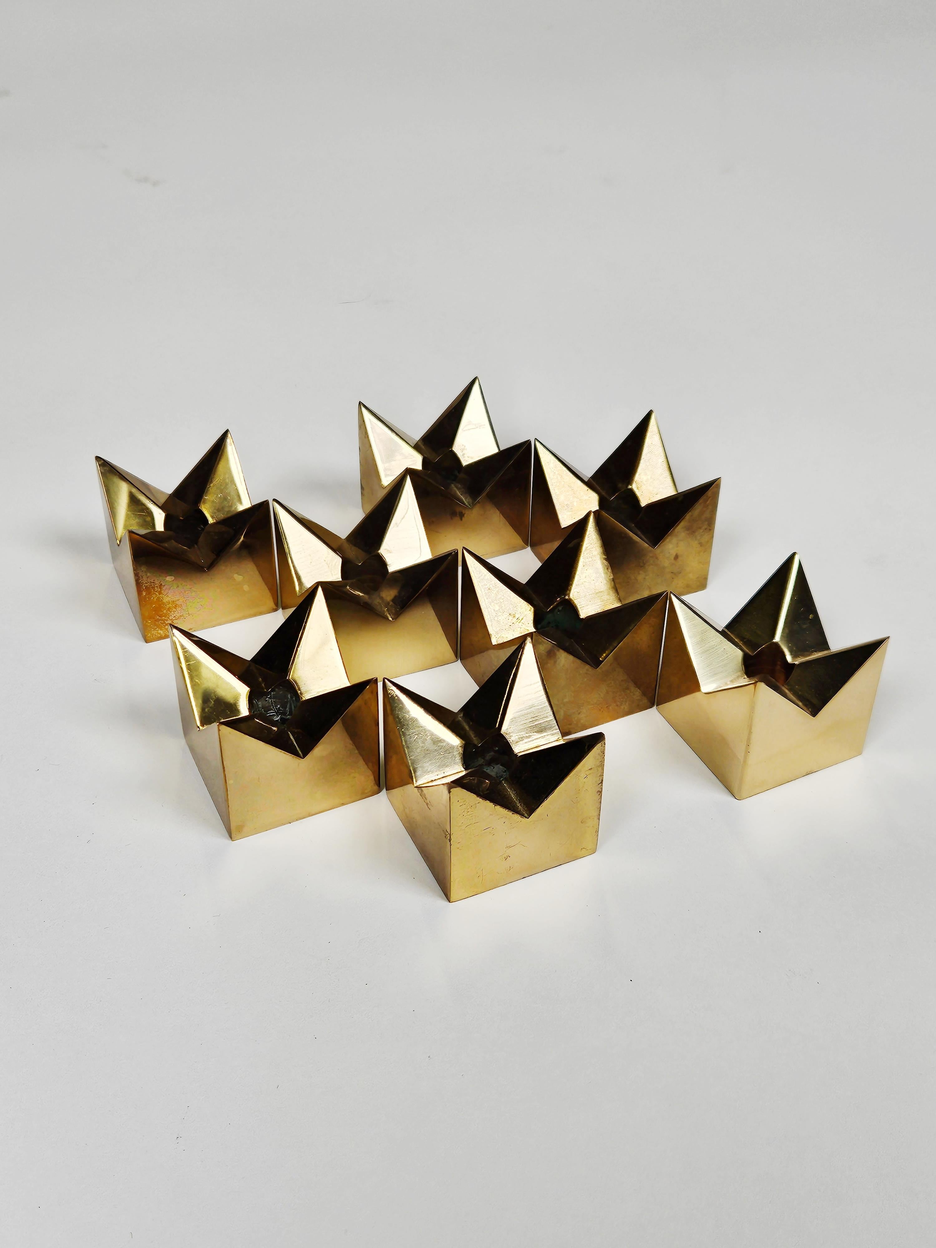 20th Century Brass candle holders by Pierre Forssell for Skultuna, Sweden, 1960s For Sale