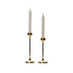 Vintage Brass Candleholders 'Set', Stylish Set of Polished Brass Candlestick Holders