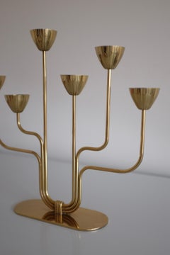 Brass candleholder by Gunnar Ander, Ystad metall